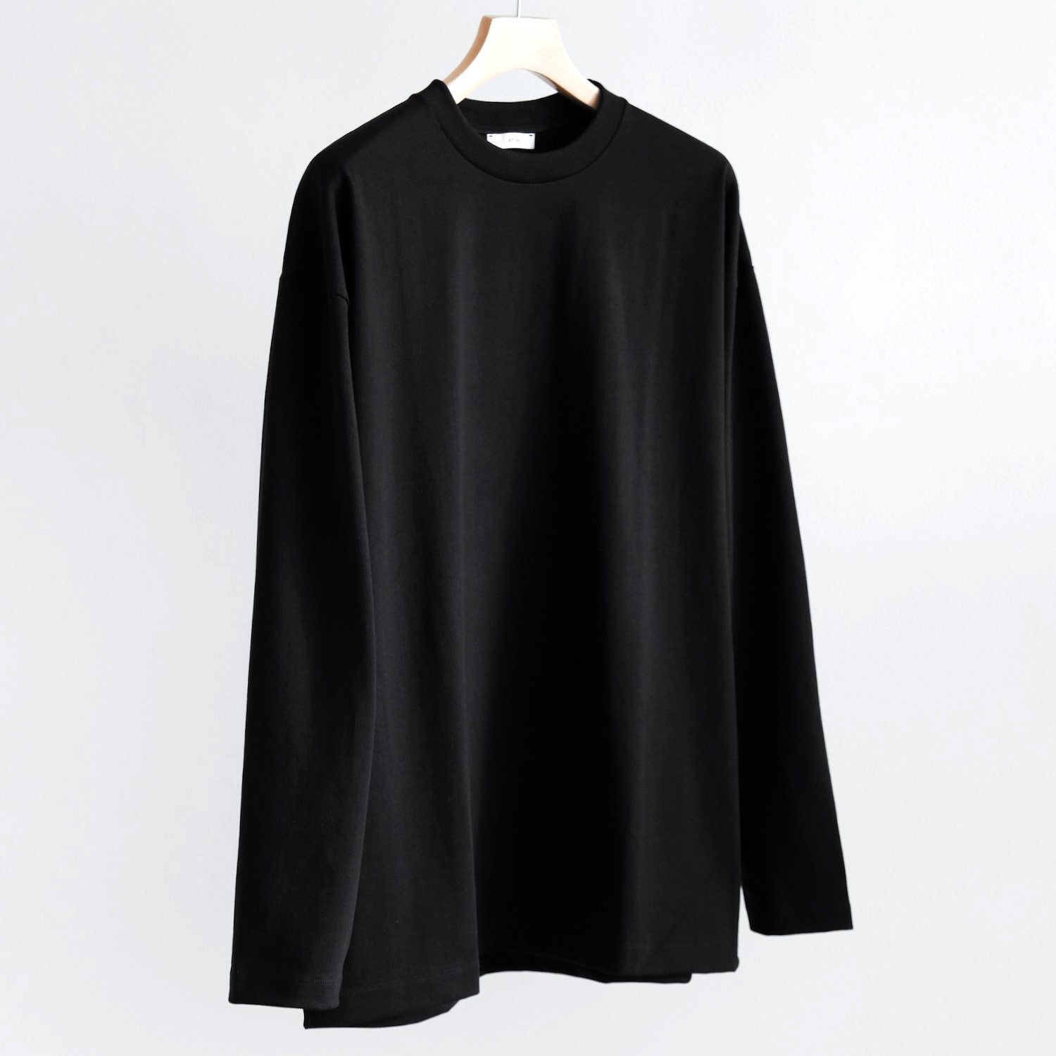 12/- AIR SPINNING OVERSIZED LONG SLEEVE T-SHIRT [BLACK]