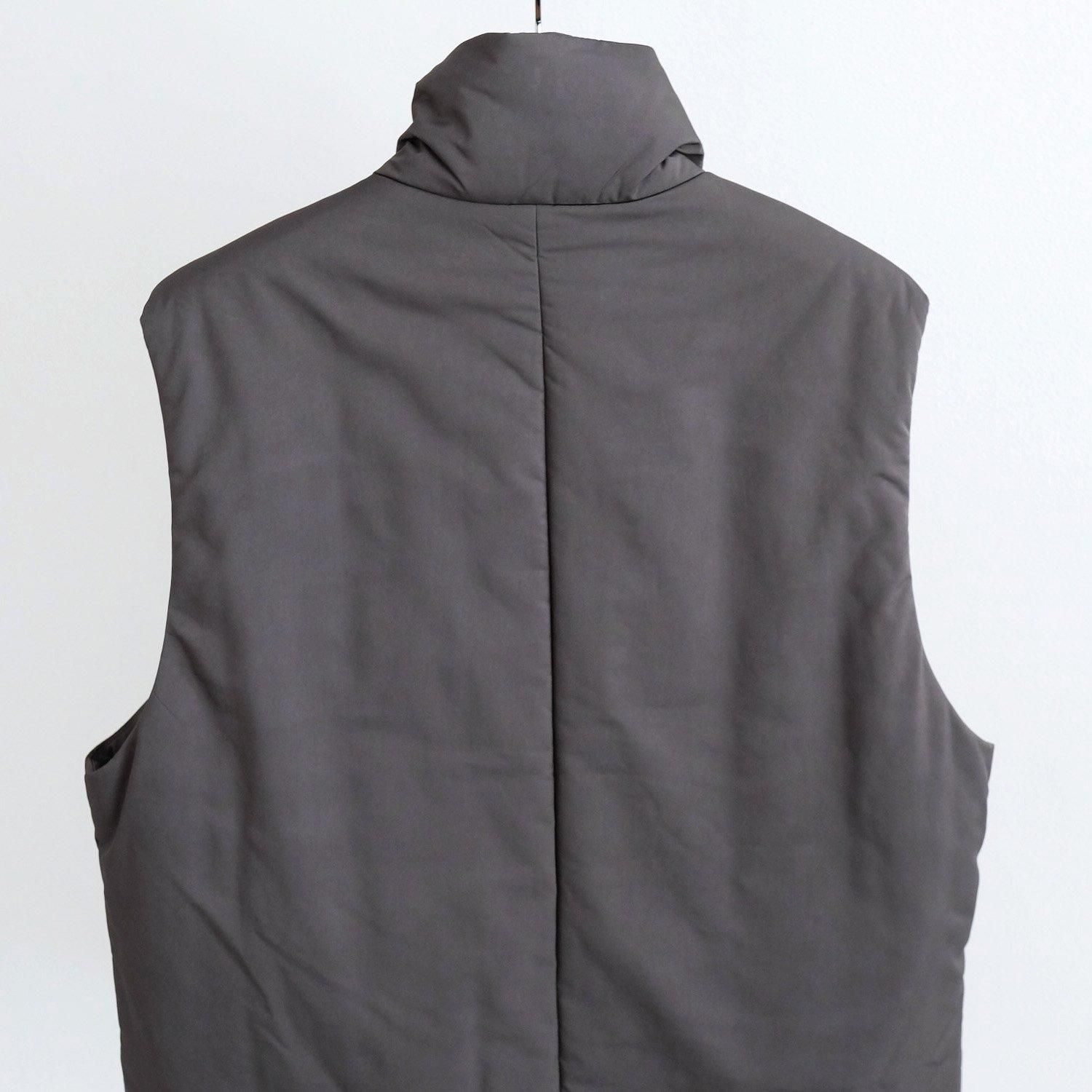 VINTAGE NYLON TWILL PADDED VEST [CHARCOAL GRAY] - WUNDER