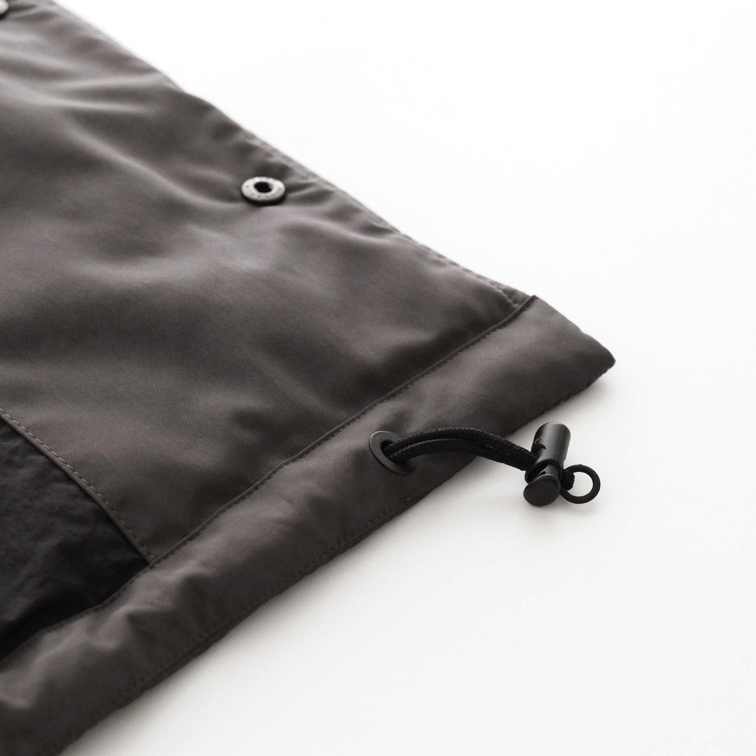 VINTAGE NYLON TWILL PADDED VEST [CHARCOAL GRAY] - WUNDER