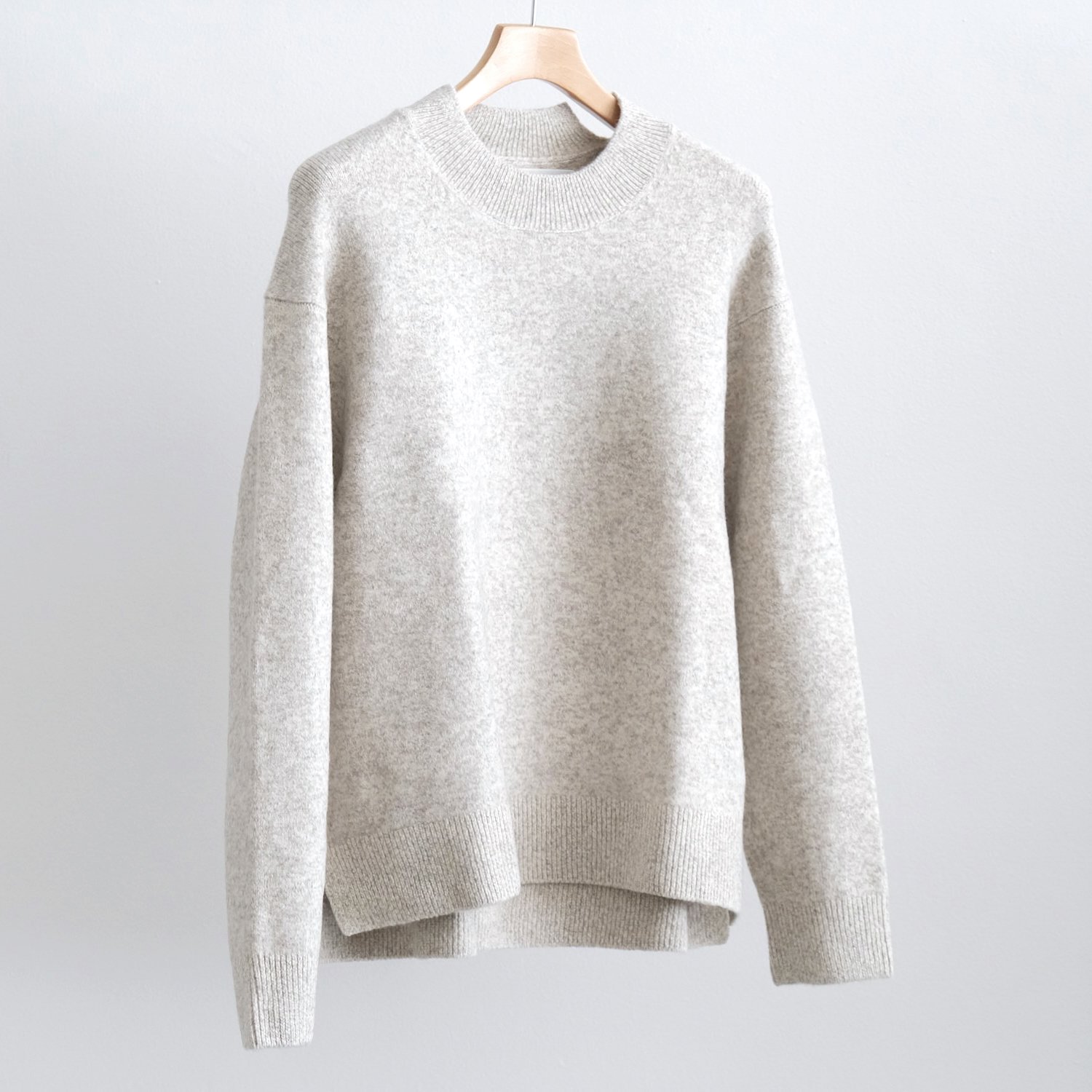 HEAVY OZ YAK KNIT SLIT CREW NECK PULLOVER [YAK NATURALWHITE]