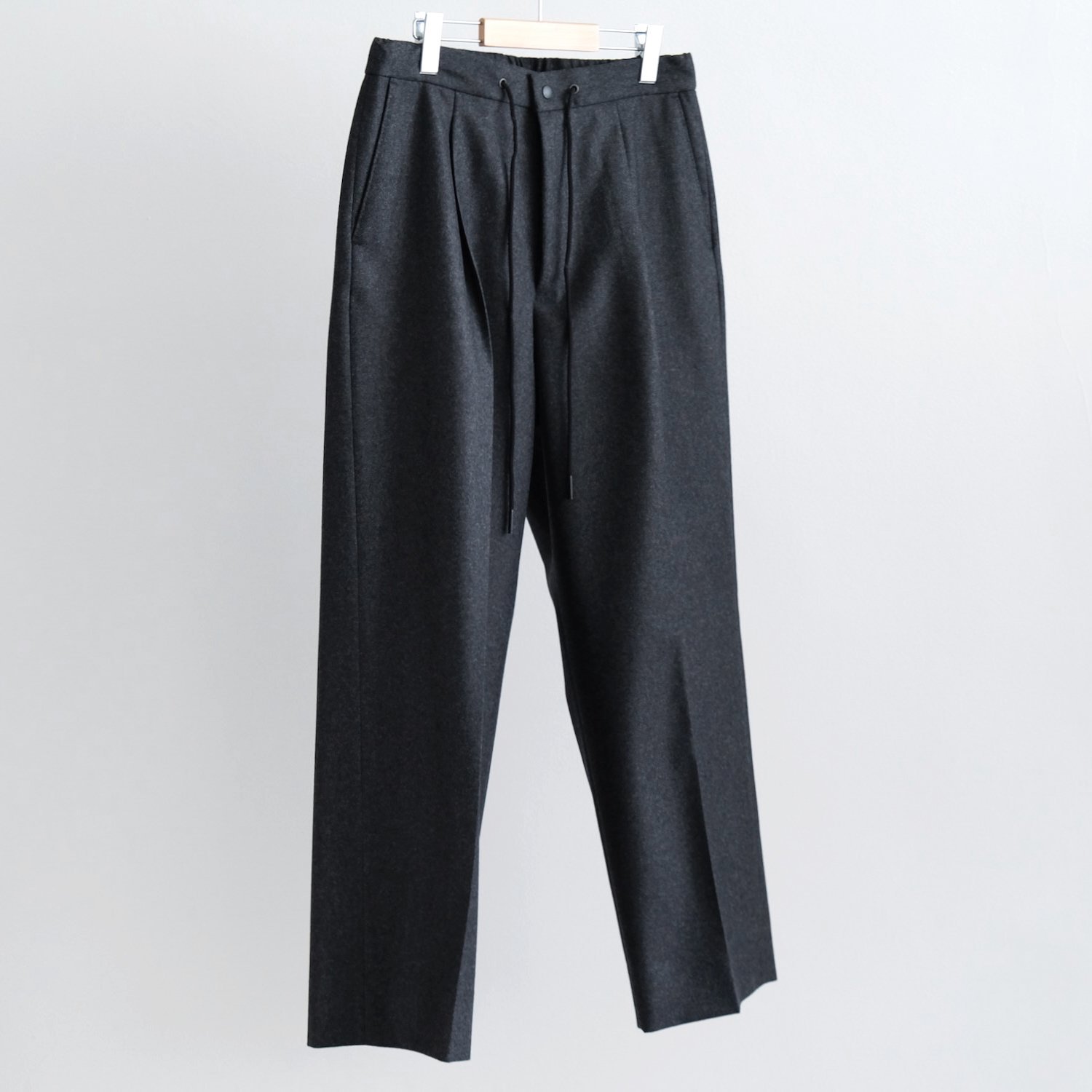 2/54 COLLEGE FLANNEL THE EASY SLACKS WIDE [CHARCOAL GRAY]