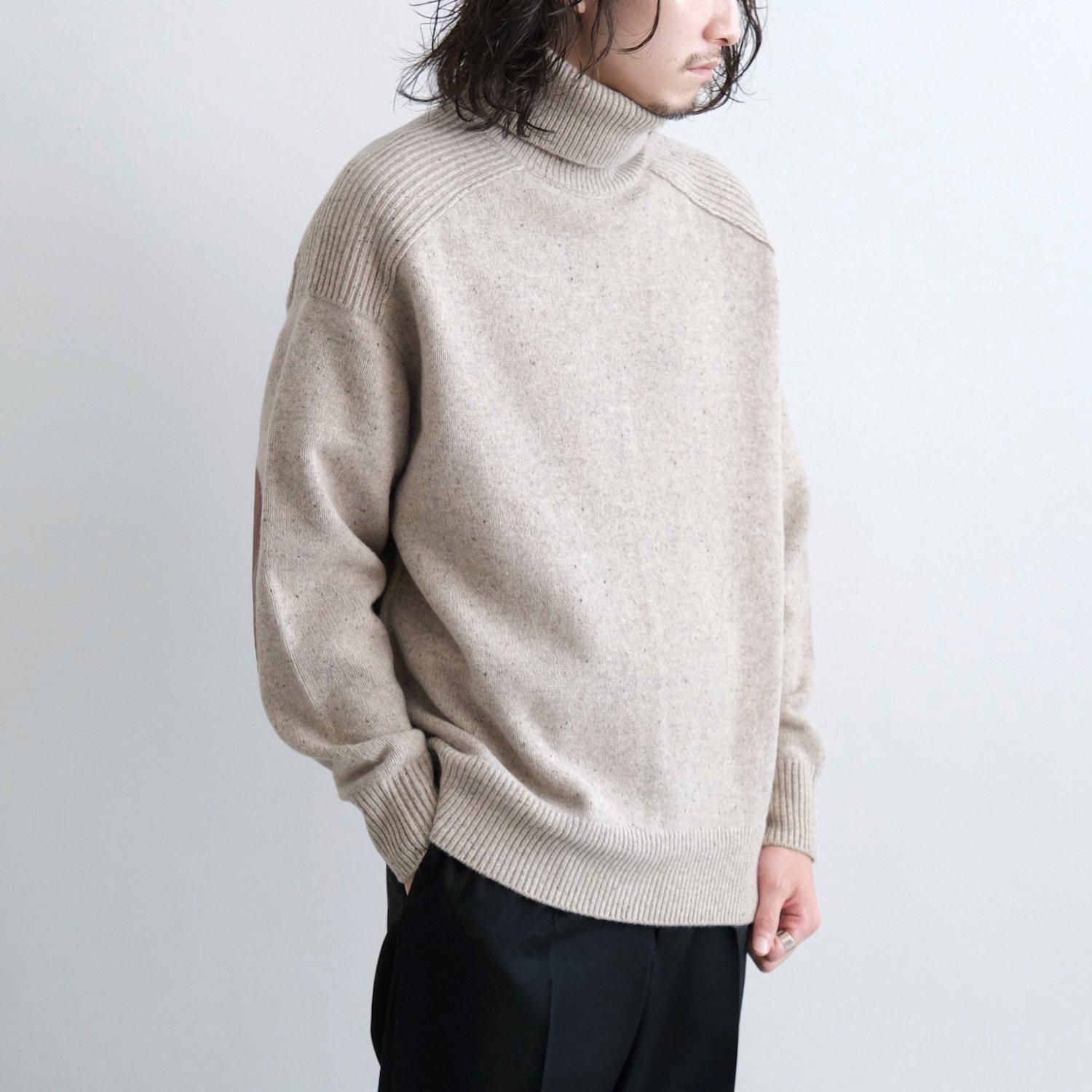 RIB SWEATER [MIX BEIGE] - WUNDER 大阪 セレクトショップ 大阪