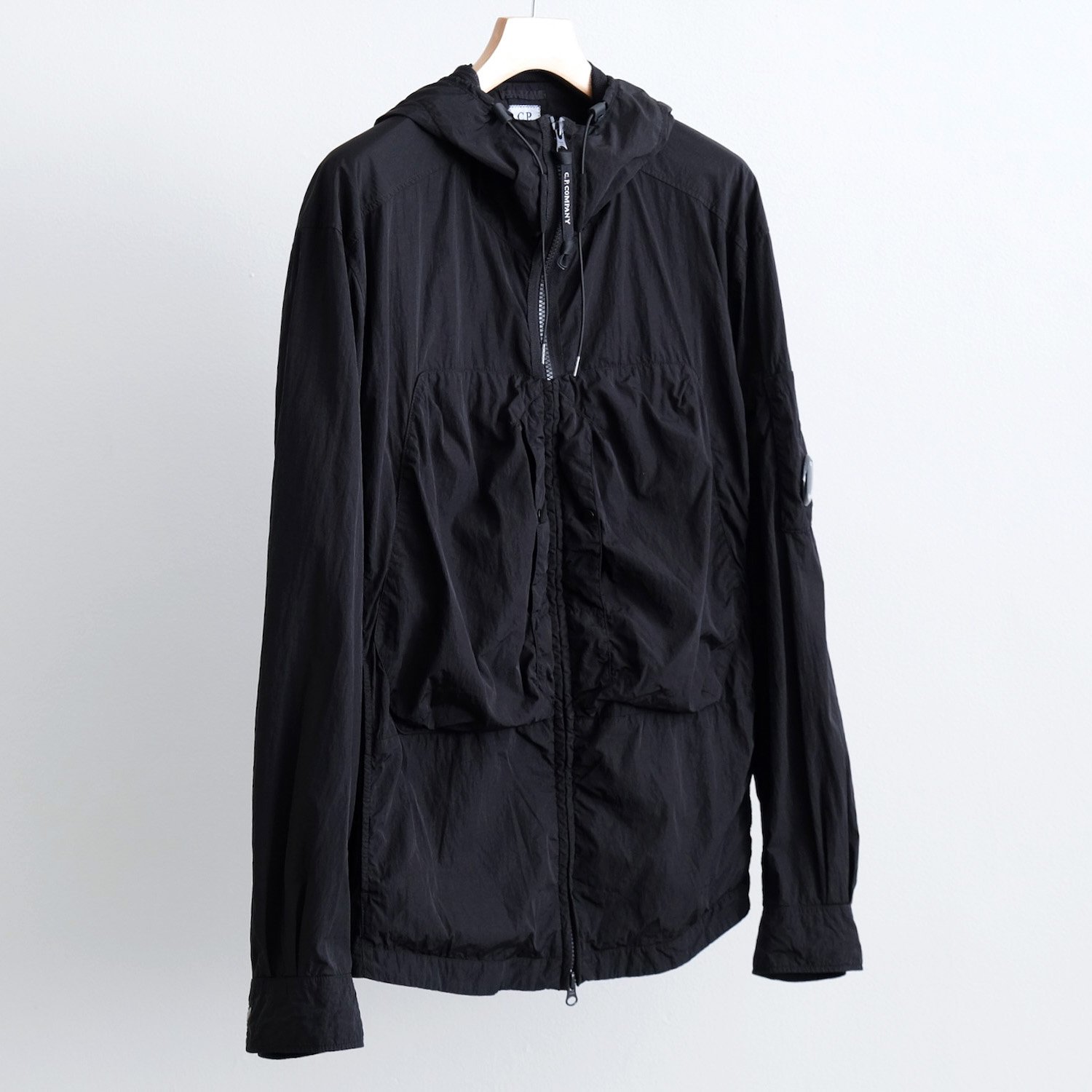 CHROME-R HOODED OVERSHIRT [BLACK]