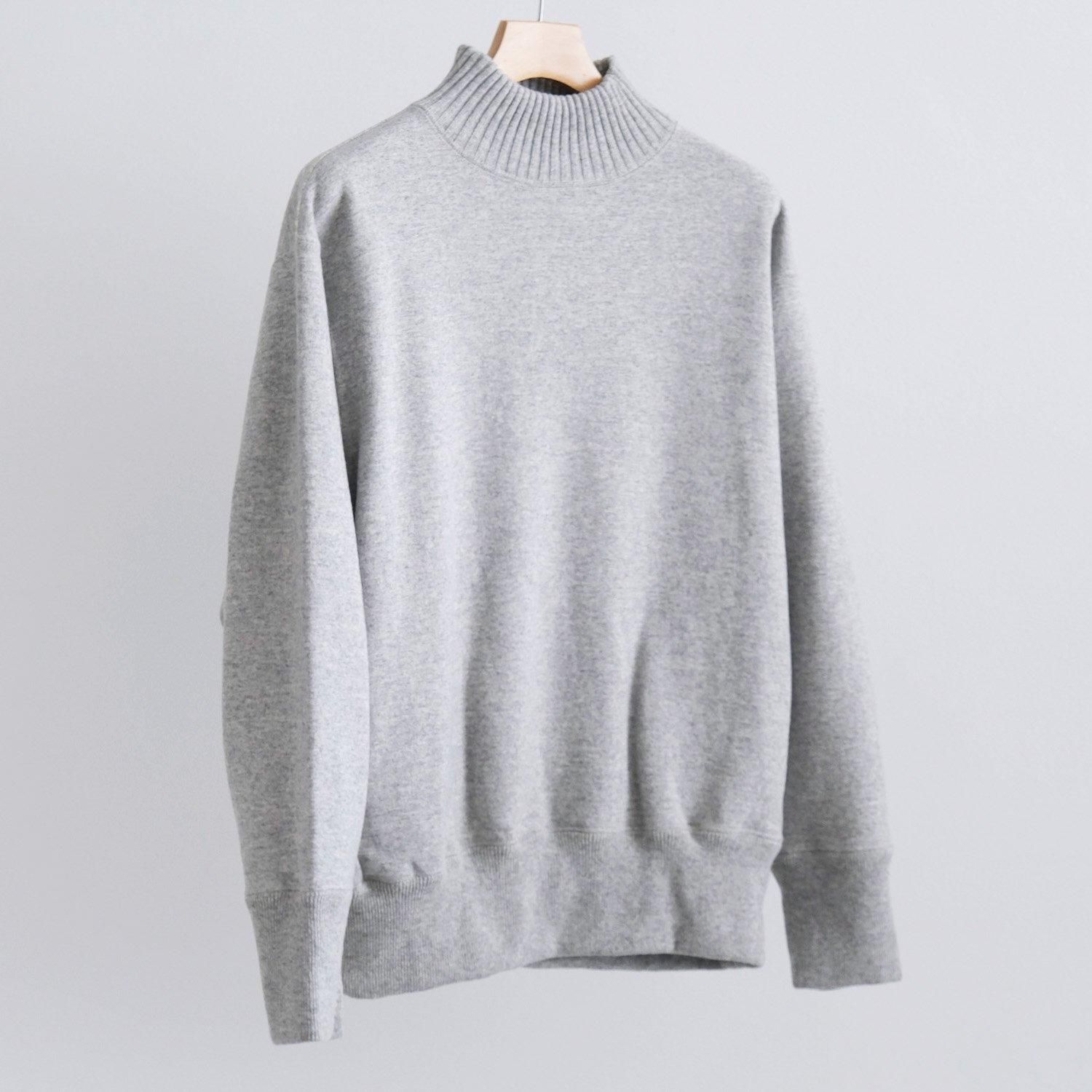 WOOL FRENCH TERRY TURTLE NECK SWEATSHIRT [LIGHT GRAY WOOL FRENCH TERRY TURTLE NECK SWEATSHIRT [LIGHT GRAY