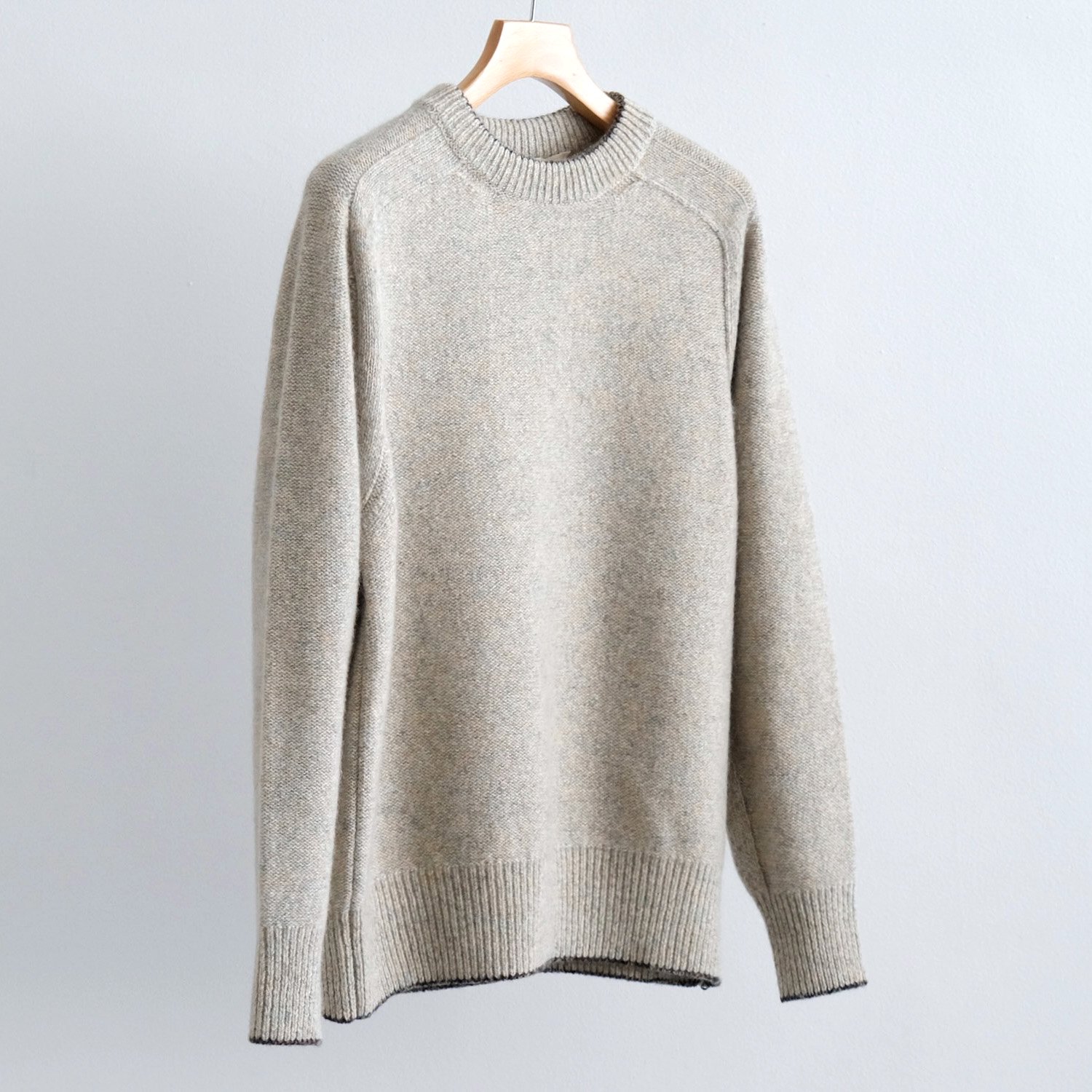 YAK/SHETLANDWOOL/NEP CREW NECK SWEATER [CANDY]