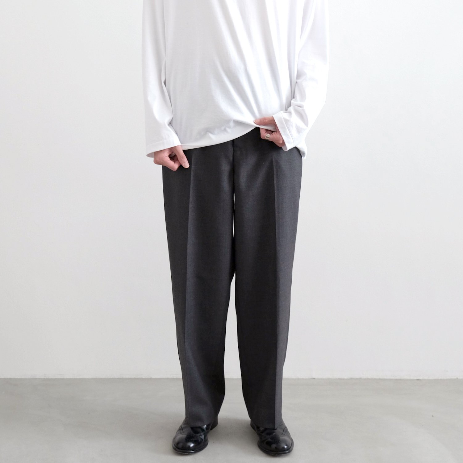 WOOL WIDE PANTS [GRAY] - WUNDER 大阪 セレクトショップ 大阪梅田中崎町 オンラインストア 正規取扱い 通販可能