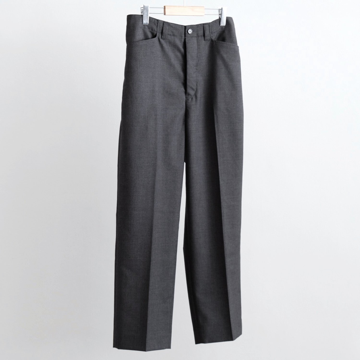 WOOL WIDE PANTS [GRAY]