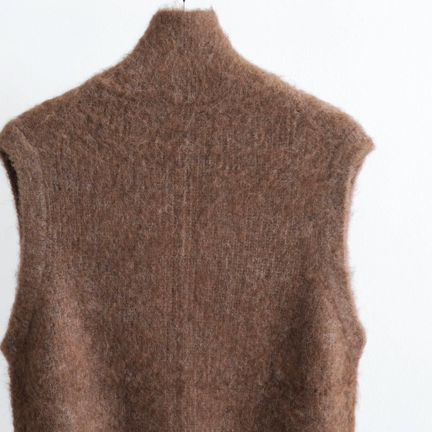 畔ひょっとこ起毛 JIP VEST [BROWN] - WUNDER 大阪 セレクトショップ