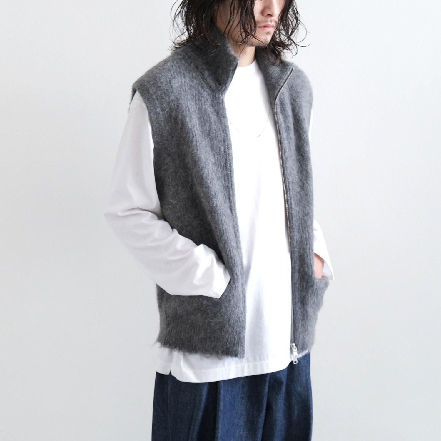 畔ひょっとこ起毛 JIP VEST [MGRAY] - WUNDER 大阪 セレクトショップ