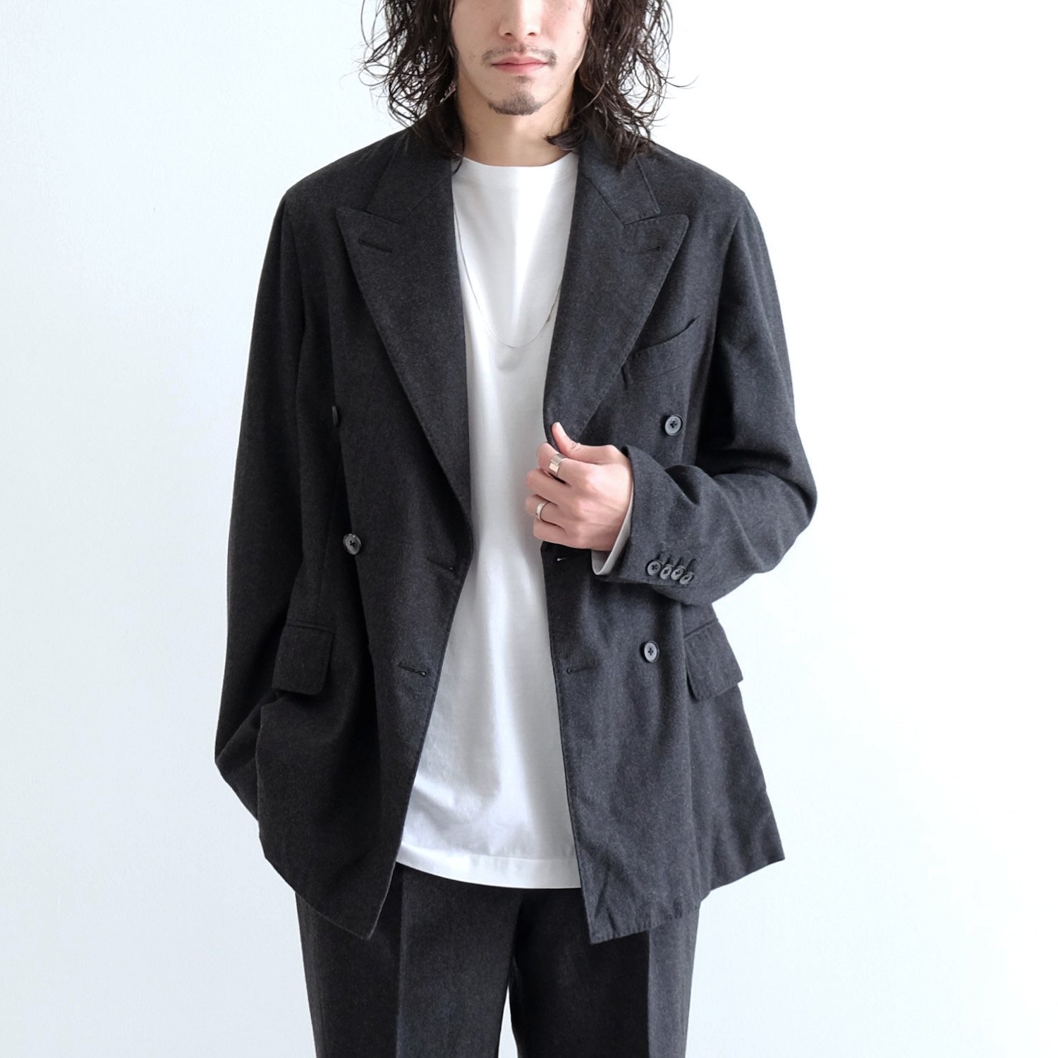 DOUBLE WASHED EM JACKET [CGRAY/FLANNEL] - WUNDER 大阪 セレクトショップ 大阪梅田中崎町  オンラインストア 正規取扱い 通販可能