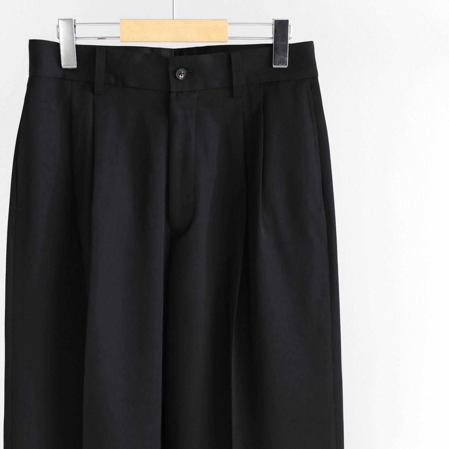 LONG WIDE TROUSERS [BLACK] - WUNDER 大阪 セレクトショップ