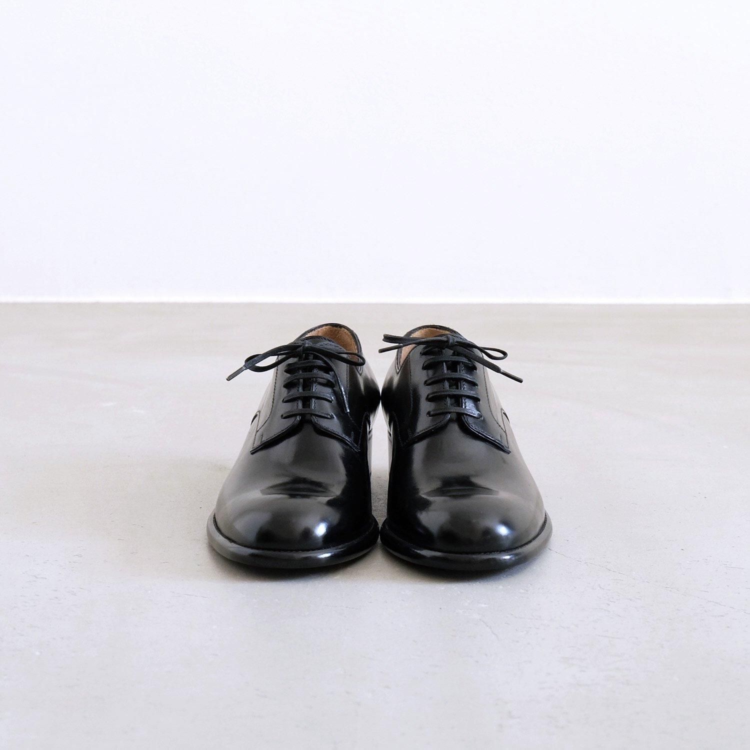 PLANE TOE SHOES [BLACK/Freudenberg Box Calf] - WUNDER 大阪