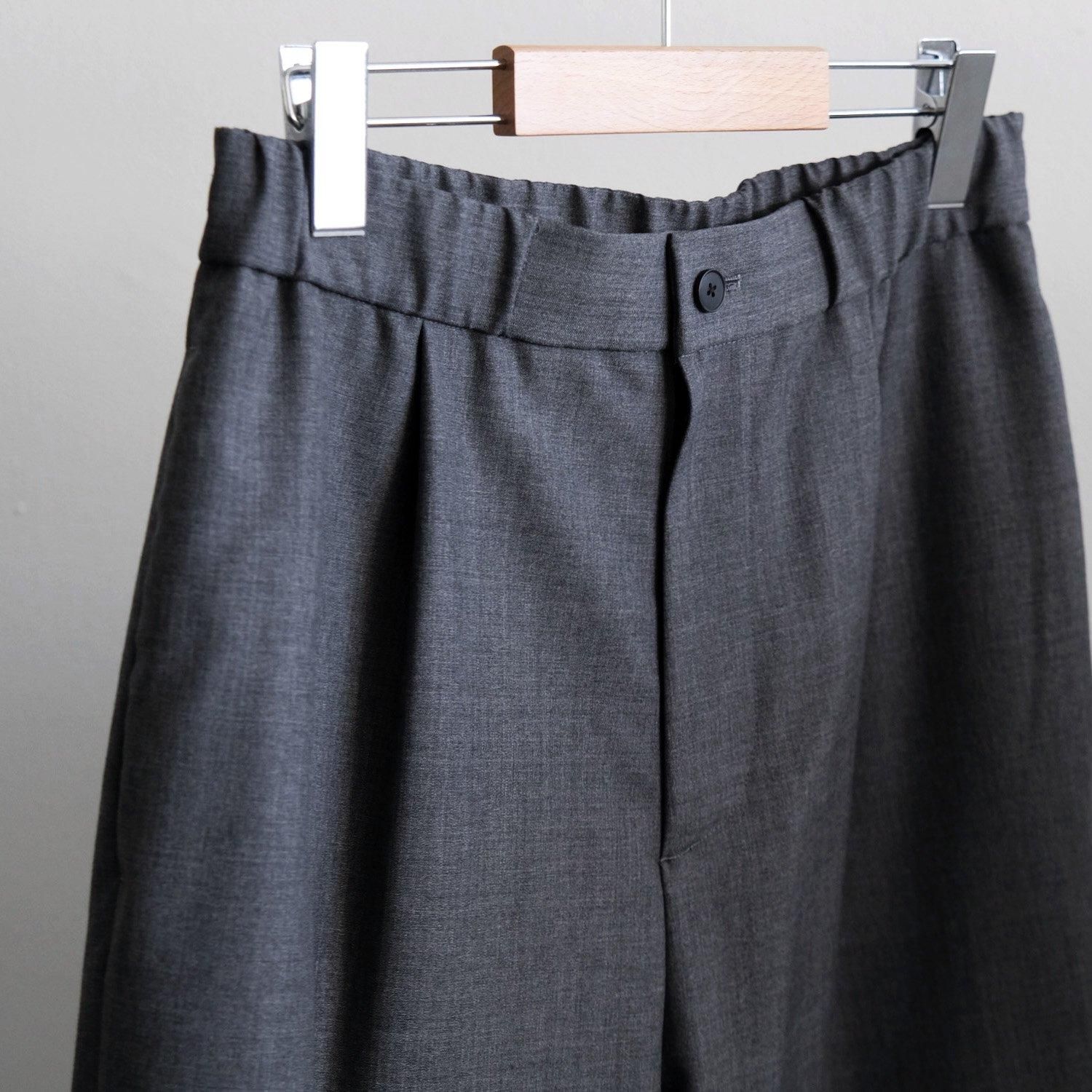 WOOL TROPICAL TAPERED EASY PANTS [TOP GRAY] - WUNDER 大阪