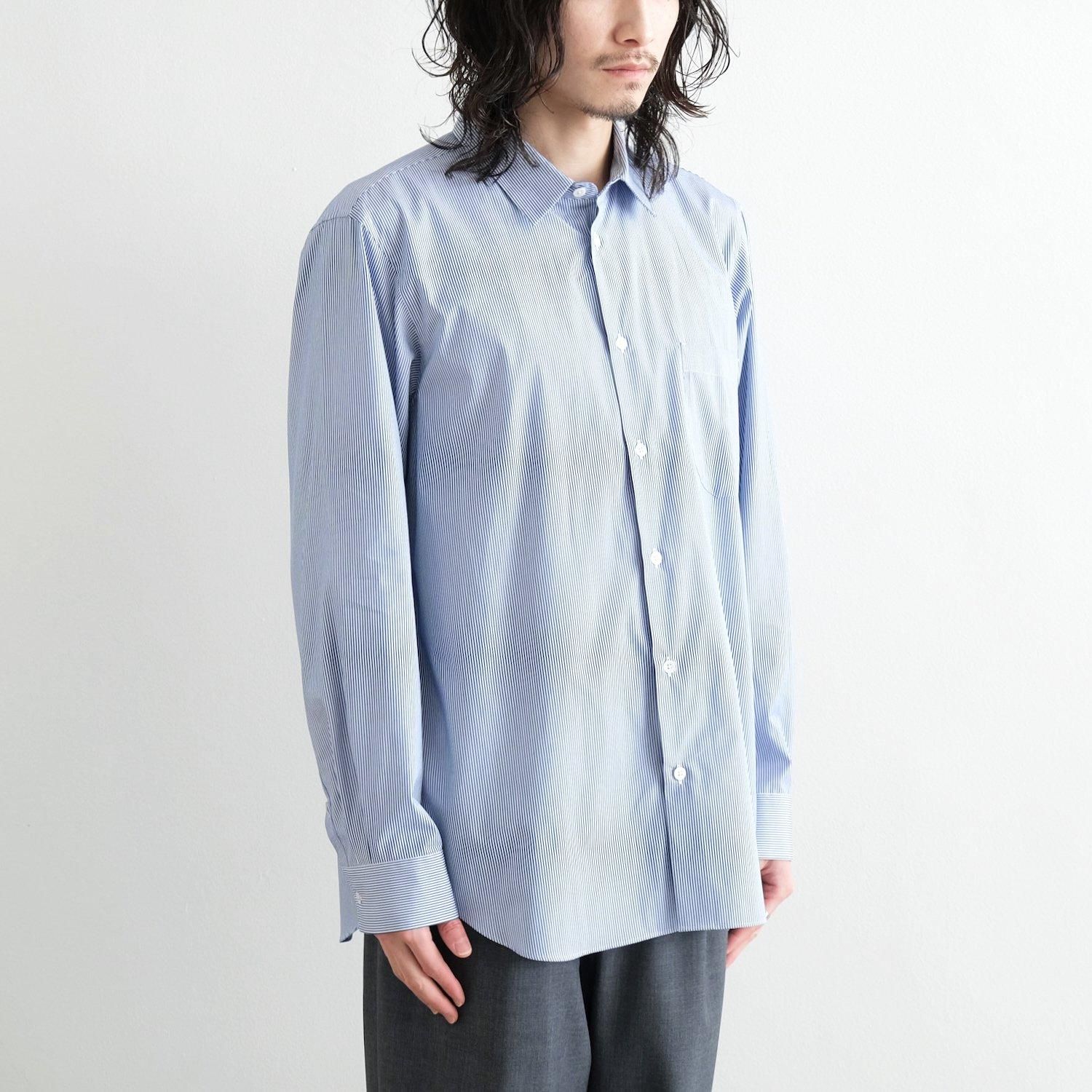 GIZA BROAD STANDARD SHIRT [NAVY STRIPE] - WUNDER 大阪