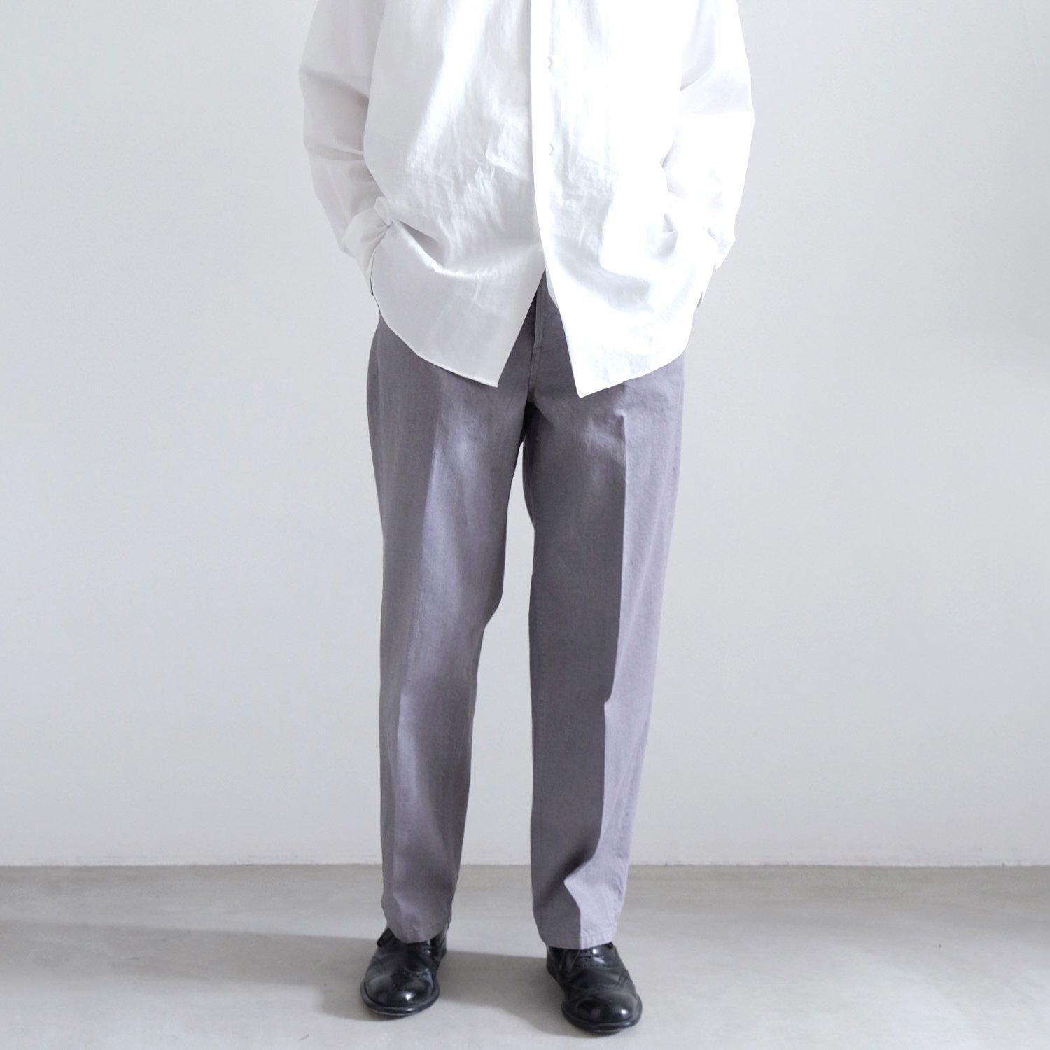 COLOR DENIM SLACKS [GRAY]