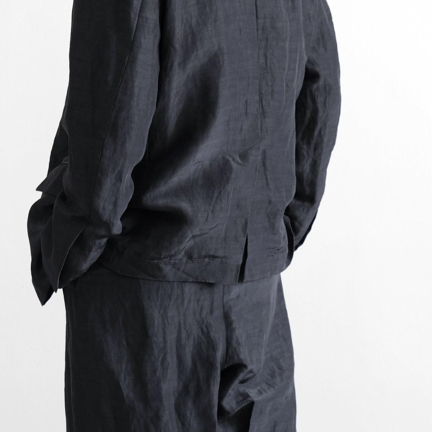 LINEN RAYON DYEING SPECK DRAPING NO COLLAR 2B N JACKET