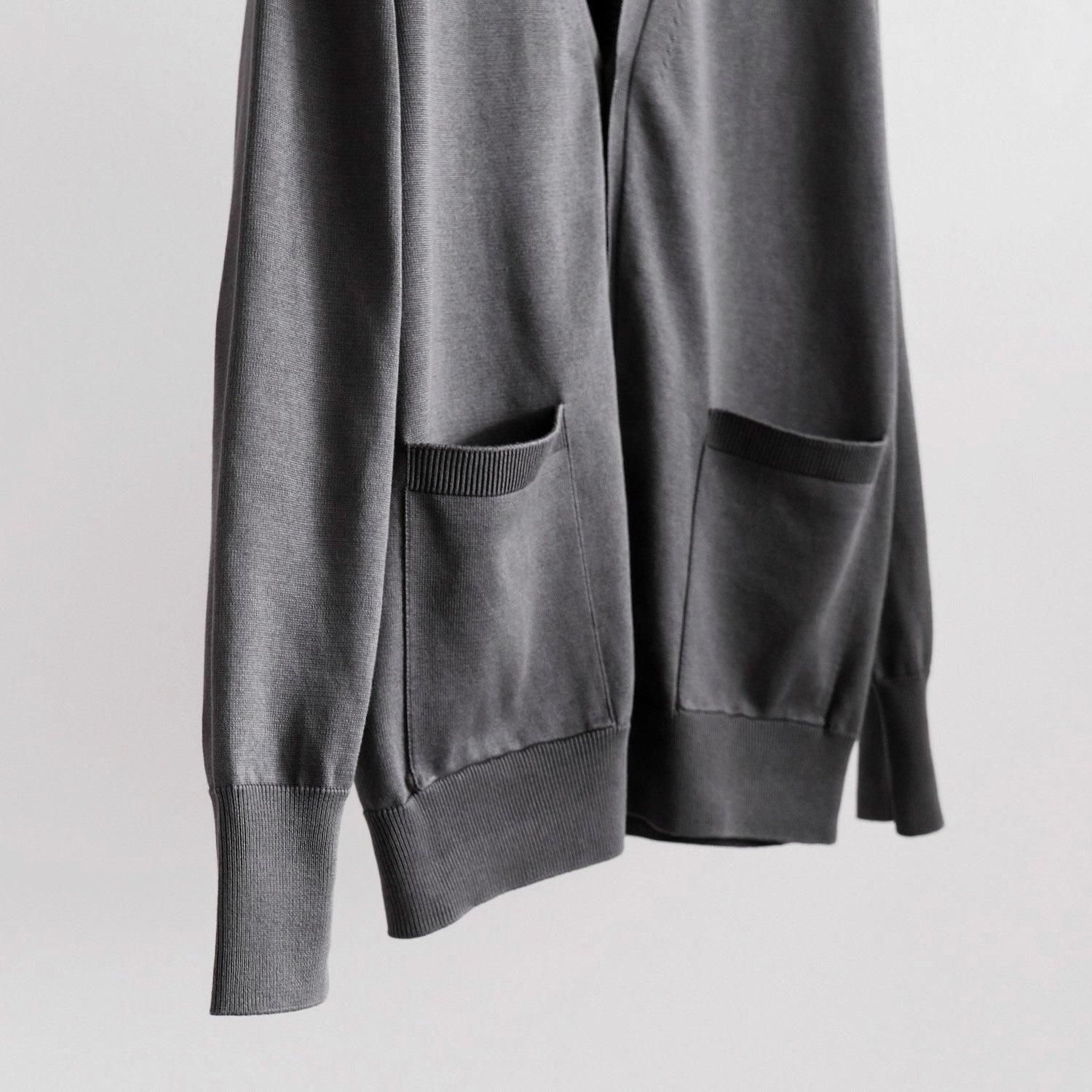 THE SEAISLAND COTTON V NECK CARDIGAN [DARK GRAY] - WUNDER