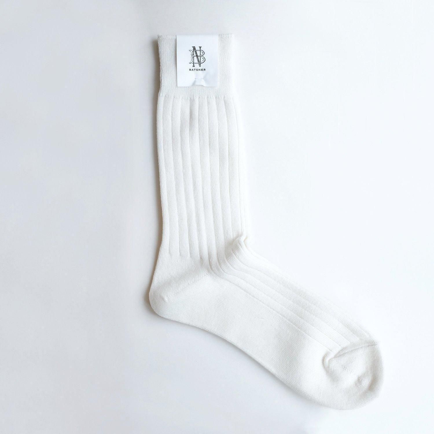 COTTON WOOL CORDURA LONG SOCKS [WHITE]