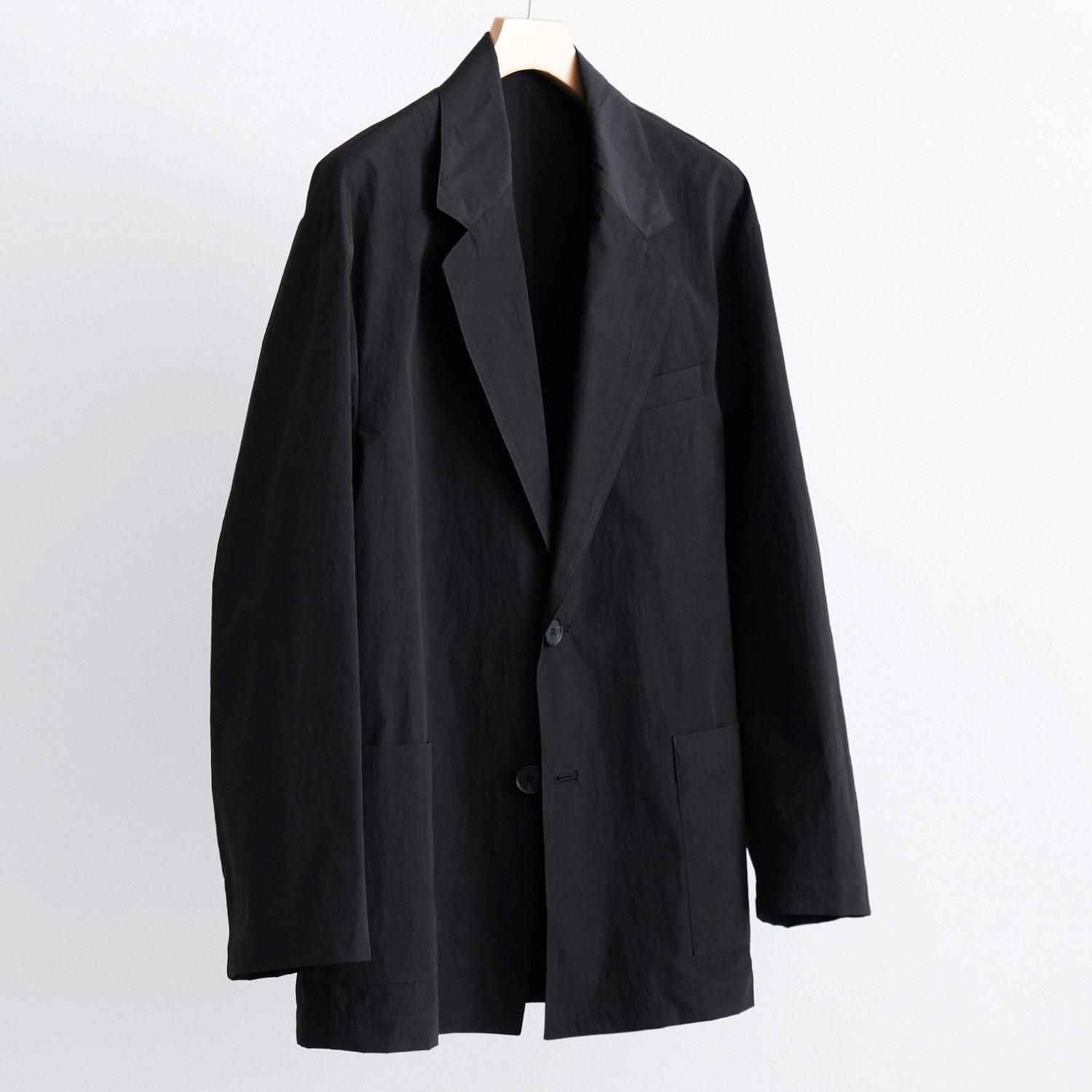 WINDPROOF NYLON SINGLE BREASTED JACKET [BLACK] - WUNDER 大阪