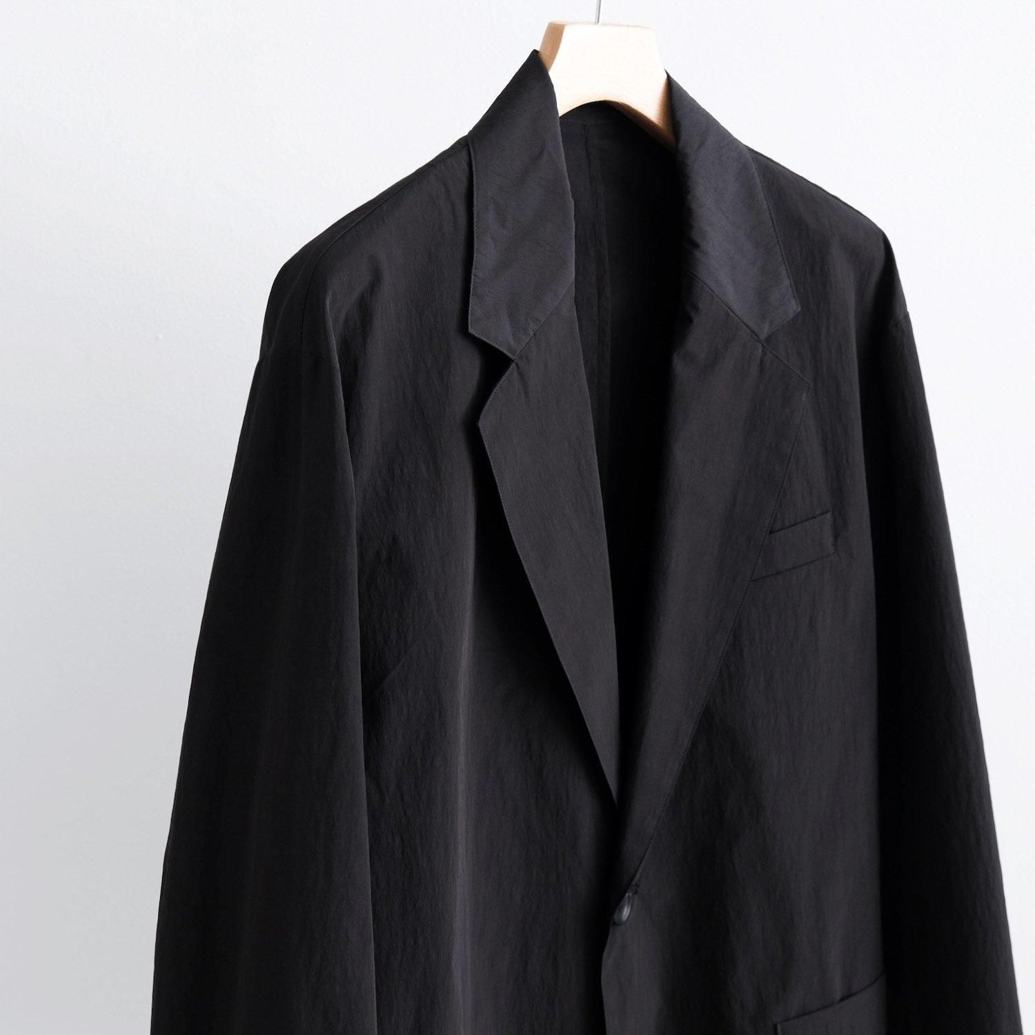 WINDPROOF NYLON SINGLE BREASTED JACKET [BLACK] - WUNDER 大阪