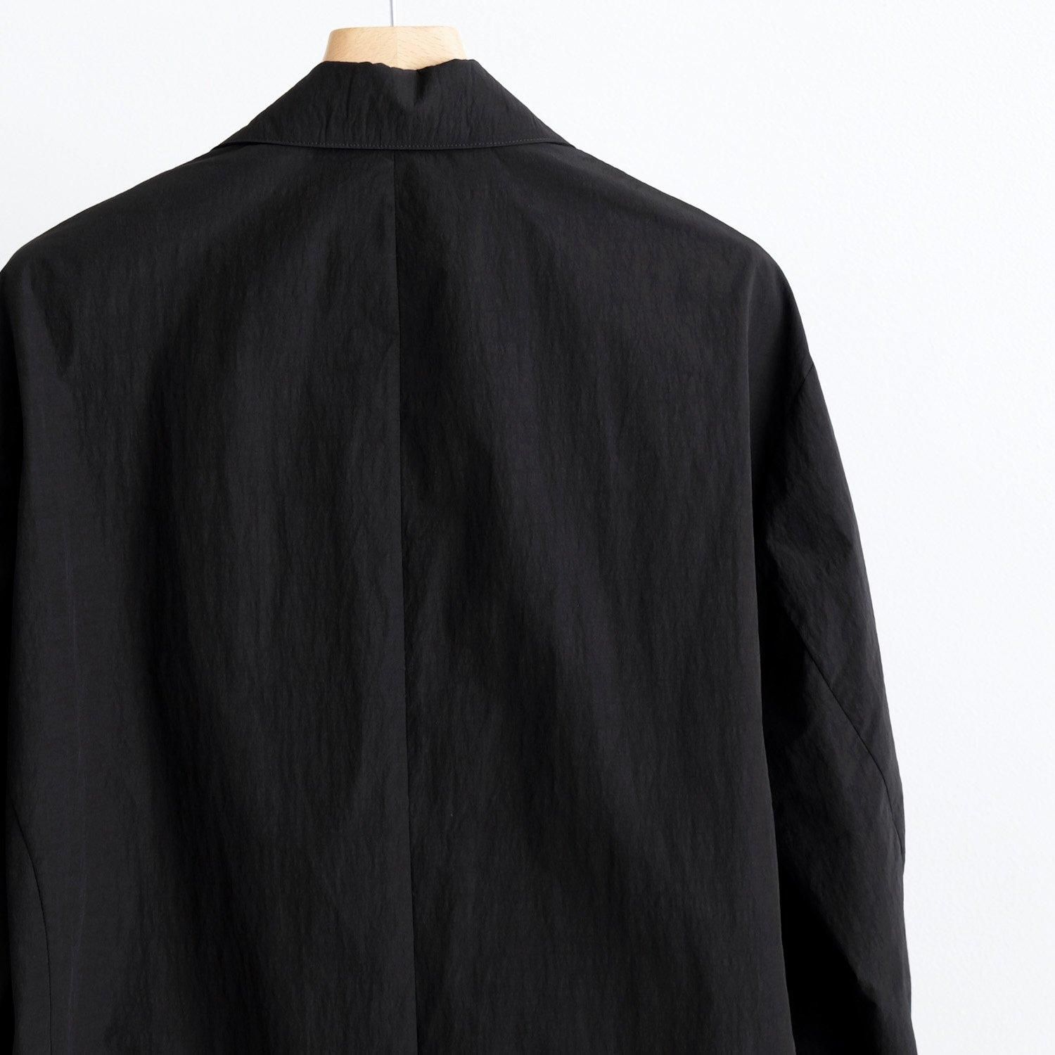 WINDPROOF NYLON SINGLE BREASTED JACKET [BLACK] - WUNDER 大阪