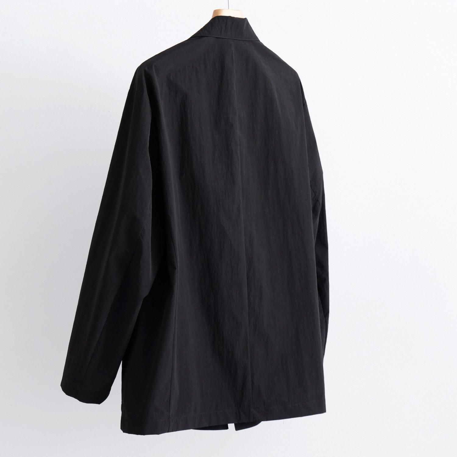 WINDPROOF NYLON SINGLE BREASTED JACKET [BLACK] - WUNDER 大阪