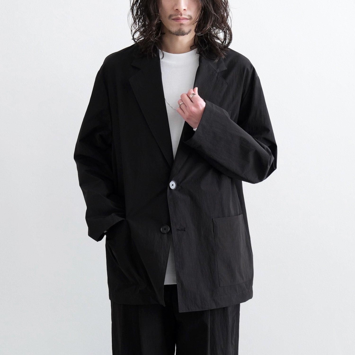 WINDPROOF NYLON SINGLE BREASTED JACKET [BLACK] - WUNDER 大阪