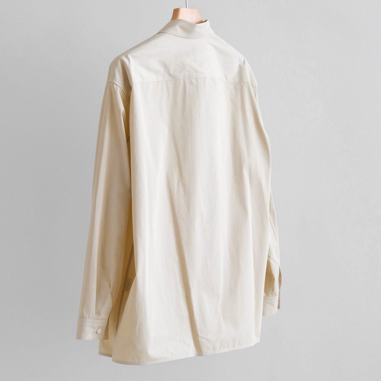 CLEAR HEAVY BROADCLOTH OVERSIZED SHIRT [TIDAL FOAM] - WUNDER 大阪