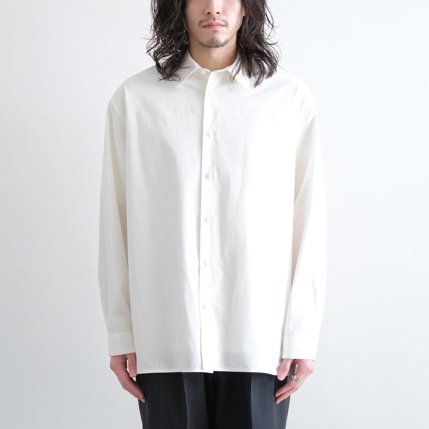CLEAR HEAVY BROADCLOTH OVERSIZED SHIRT [WHITE] - WUNDER 大阪