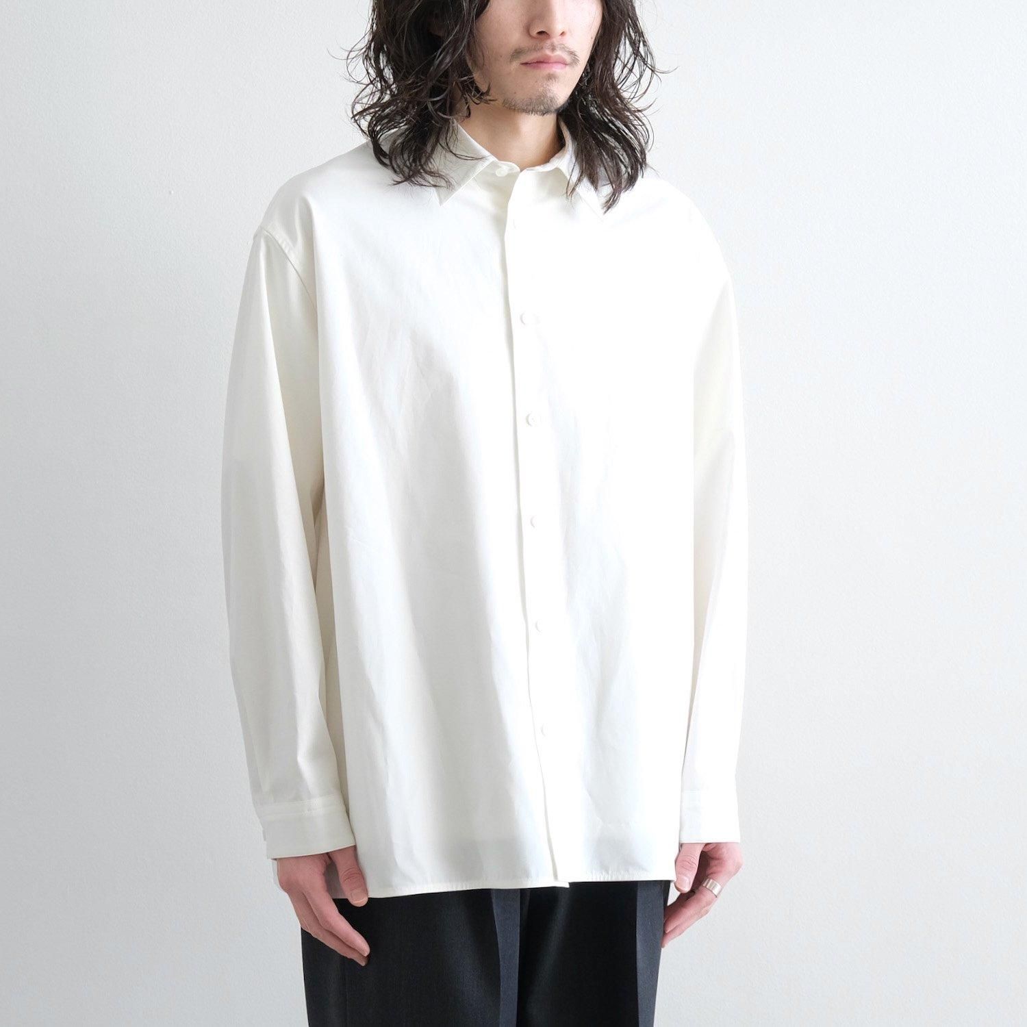 CLEAR HEAVY BROADCLOTH OVERSIZED SHIRT [WHITE] - WUNDER 大阪