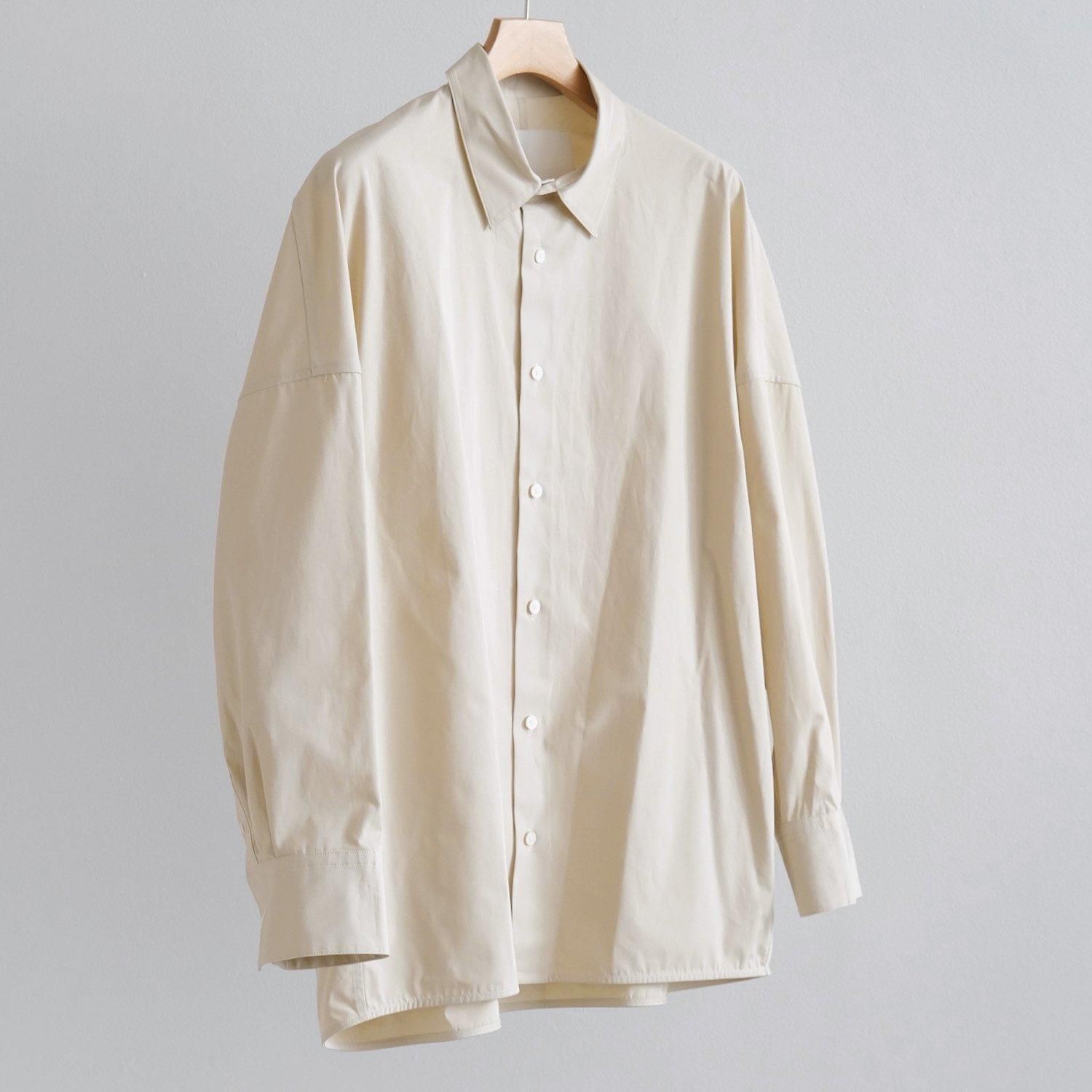 CLEAR HEAVY BROADCLOTH DRAPING SHIRT TYPE A [TIDAL FOAM
