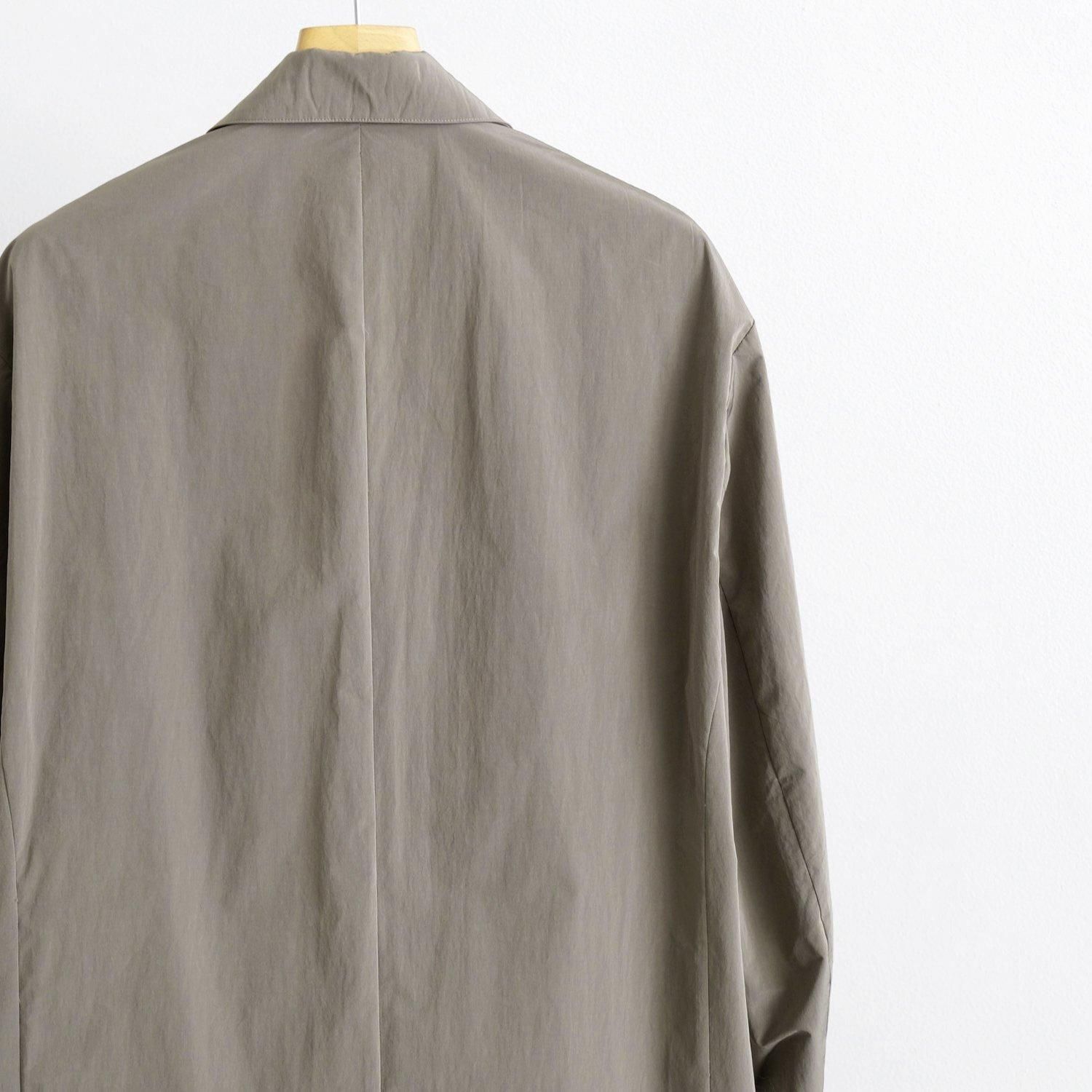 WINDPROOF NYLON SINGLE BREASTED JACKET [TAUPE] - WUNDER 大阪