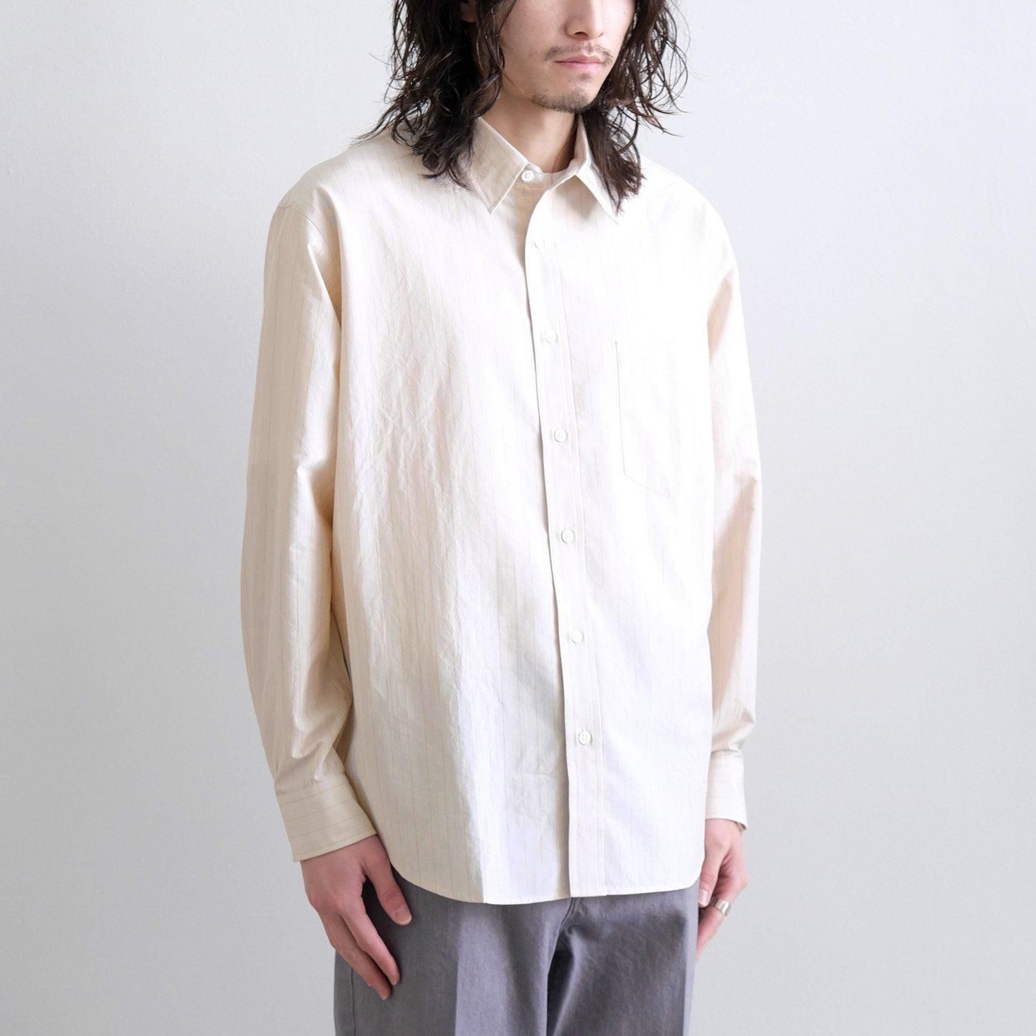 定価61,600円 ebure Silk Cotton Stripe Shirt 定価61,600円 ebure Silk Cotton Stripe Shirt - メルカリ