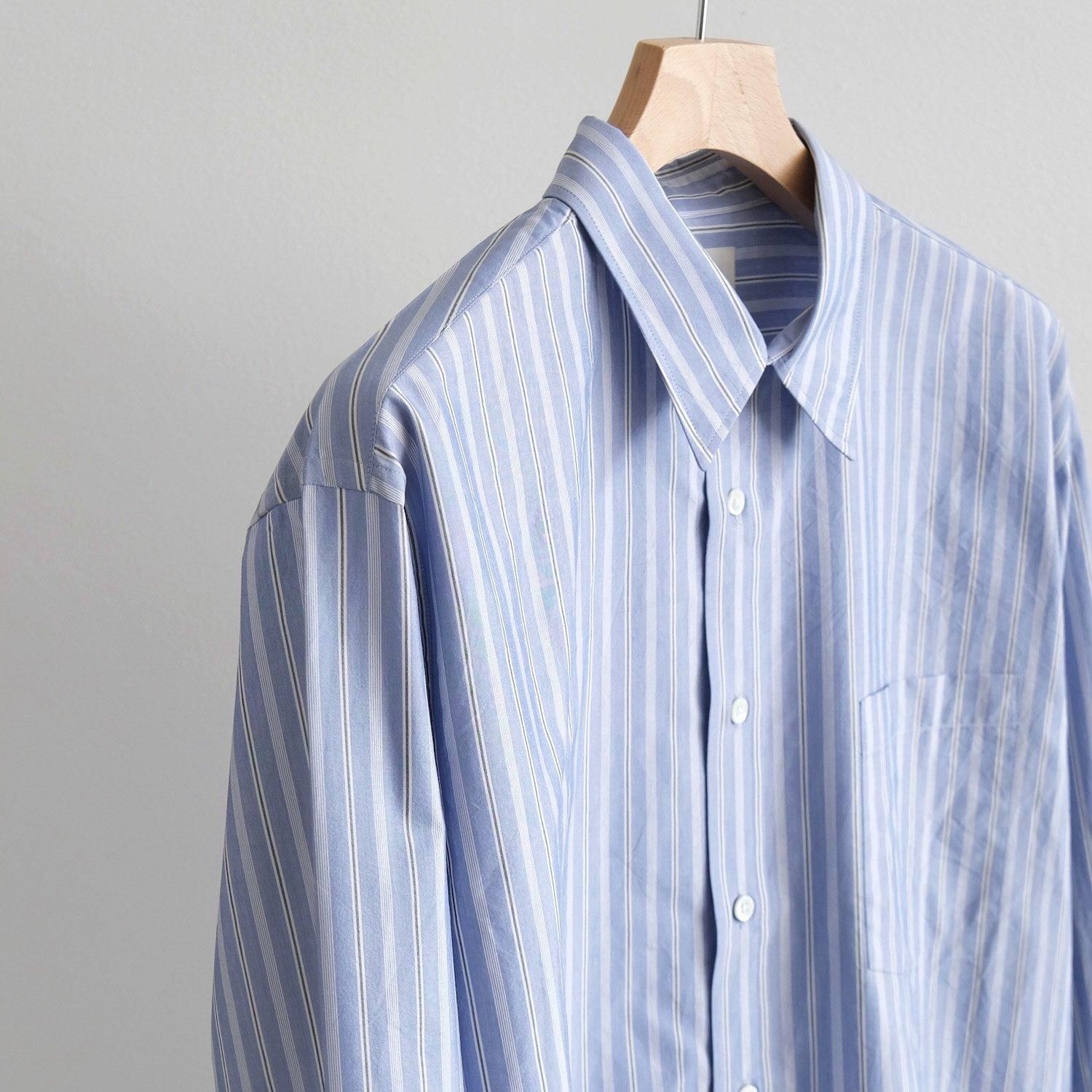 大特価 STRIPE COTTON SILK SHIRT セレクト 大阪 WUNDER - STRIPE] [SAX トップス