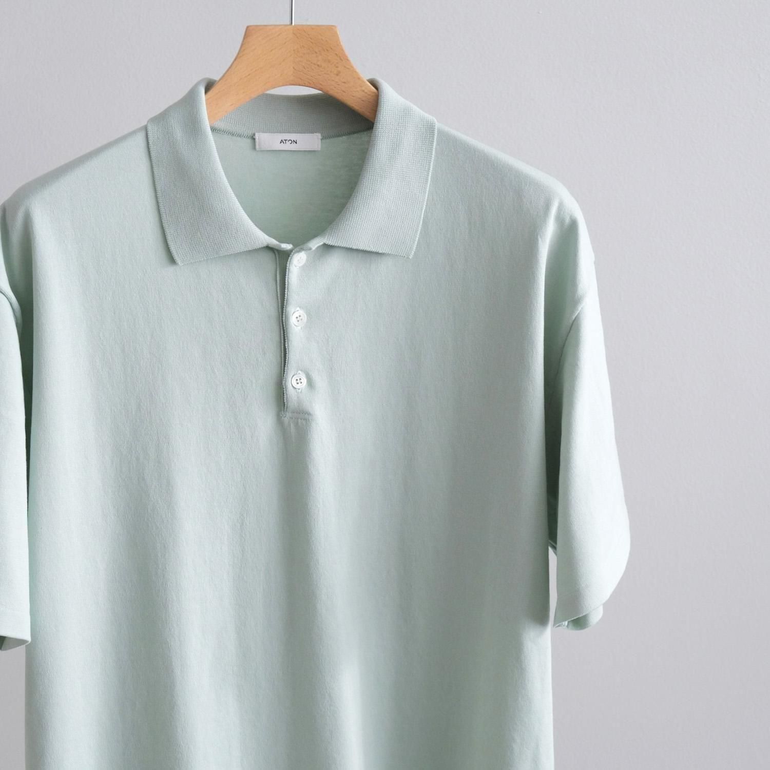 FRESCA KNIT HALF SLEEVE POLO SWEATER [GREEN] - WUNDER 大阪