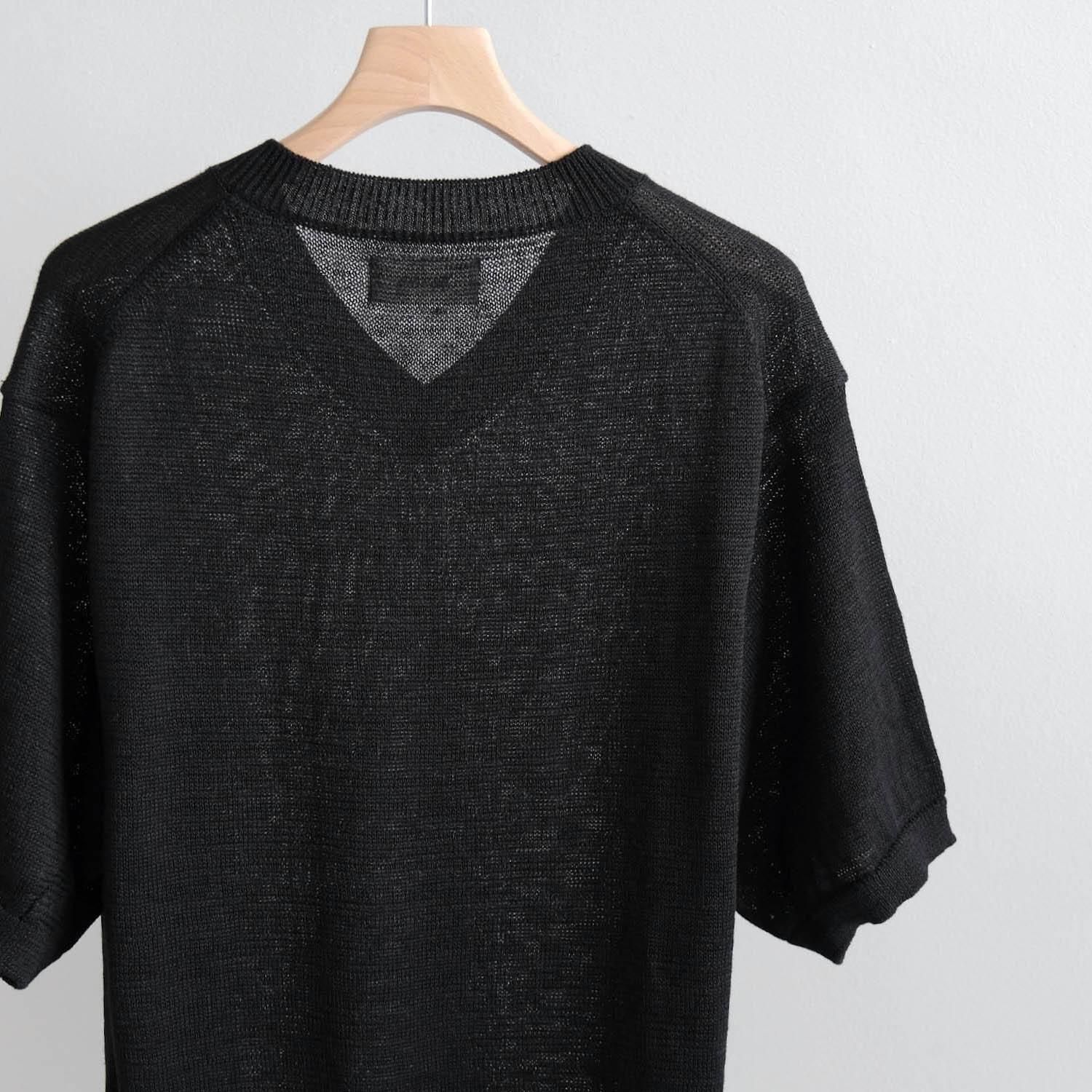 Ernie Palo 黒 Vネック ニット LINEN V NECK KNIT - WUNDER