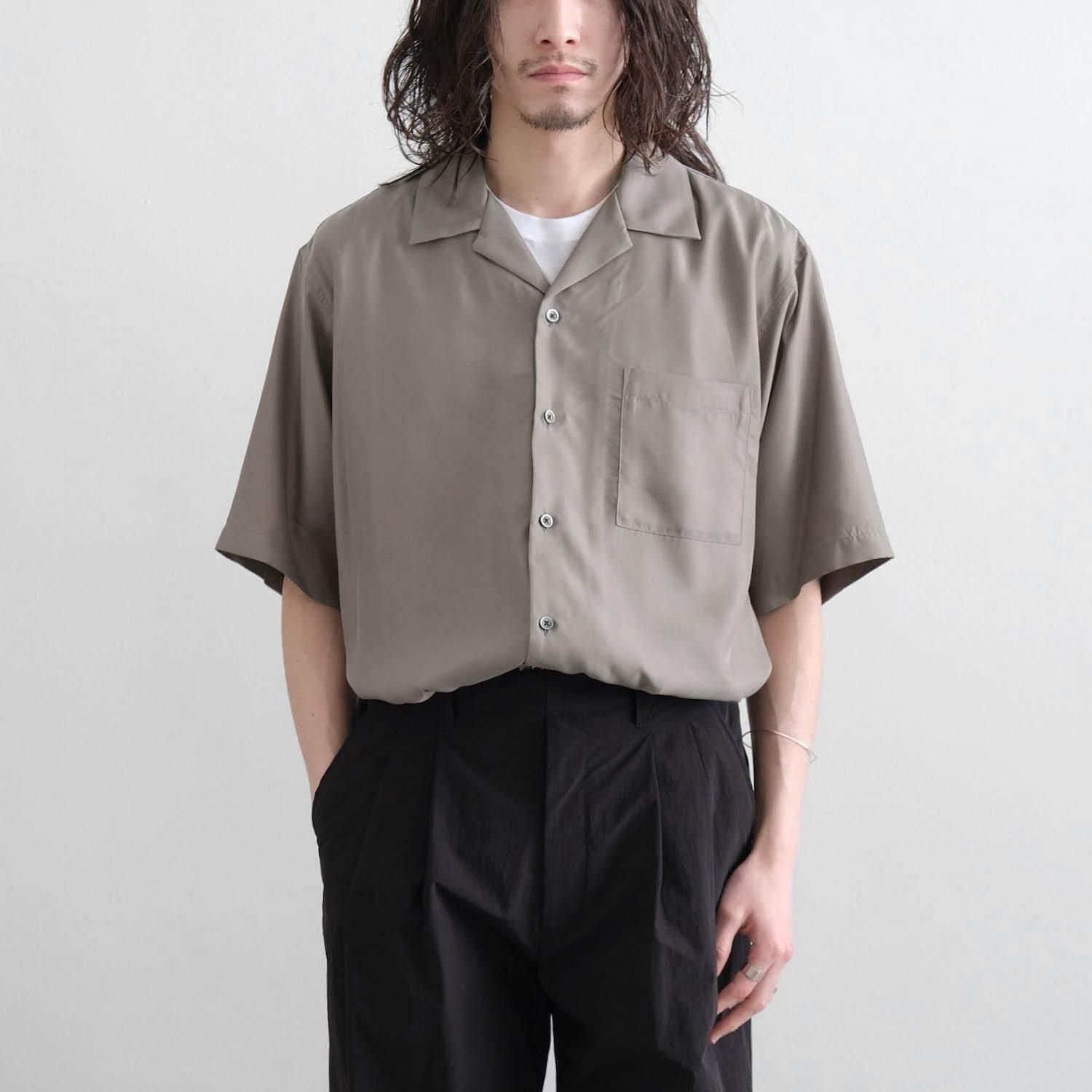 新春初売り SHIRT SS COLLAR OPEN OVERSIZED TWILL CUPRO [TAUPE] WUNDER - ジャケット・アウター