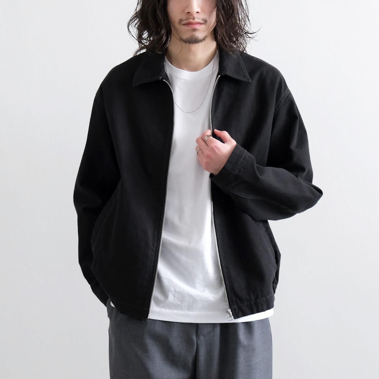 COTTON NIDOM ZIP BLOUSON [BLACK]