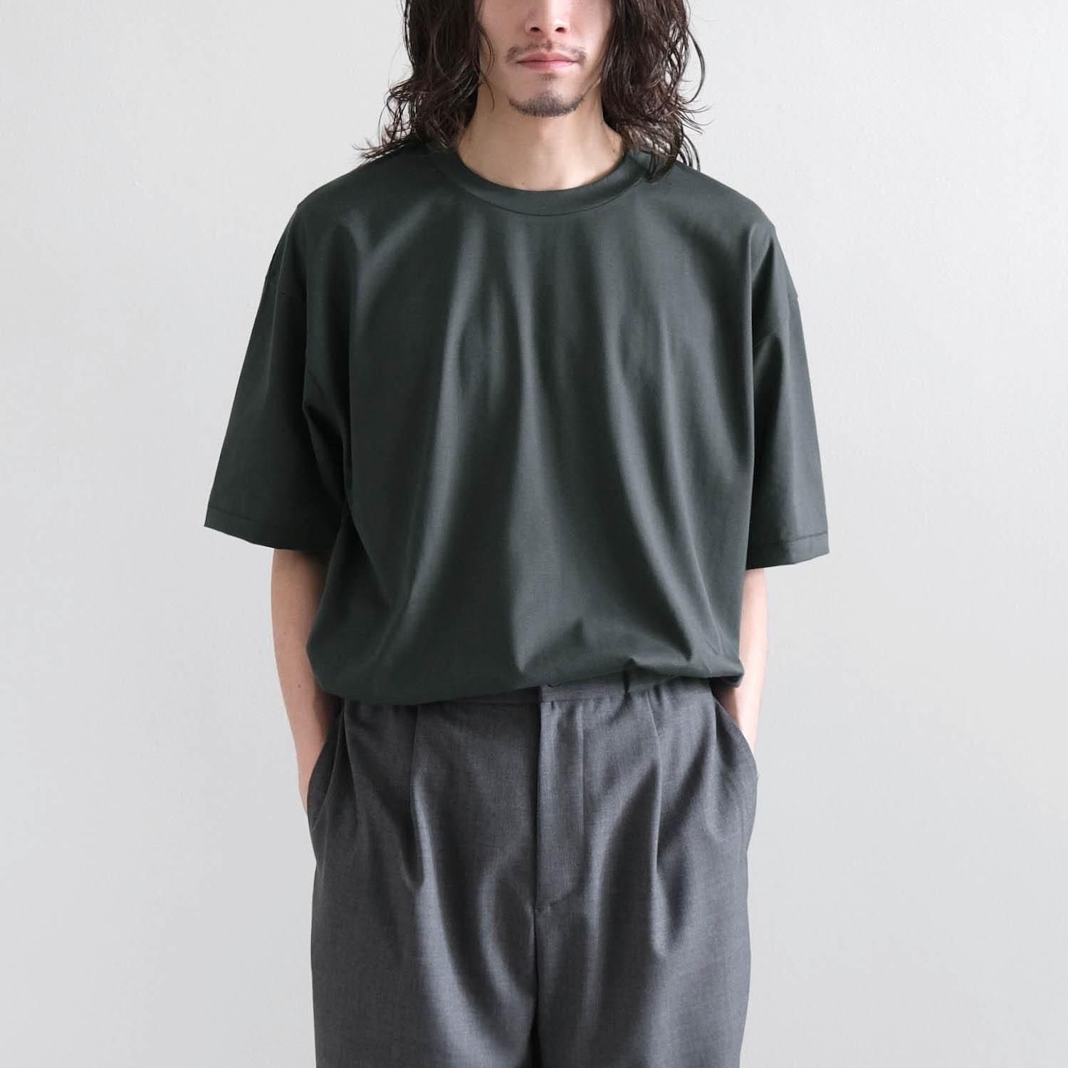 SUVIN 60/2 OVERSIZED T-SHIRT [GREEN] - WUNDER 大阪 セレクト