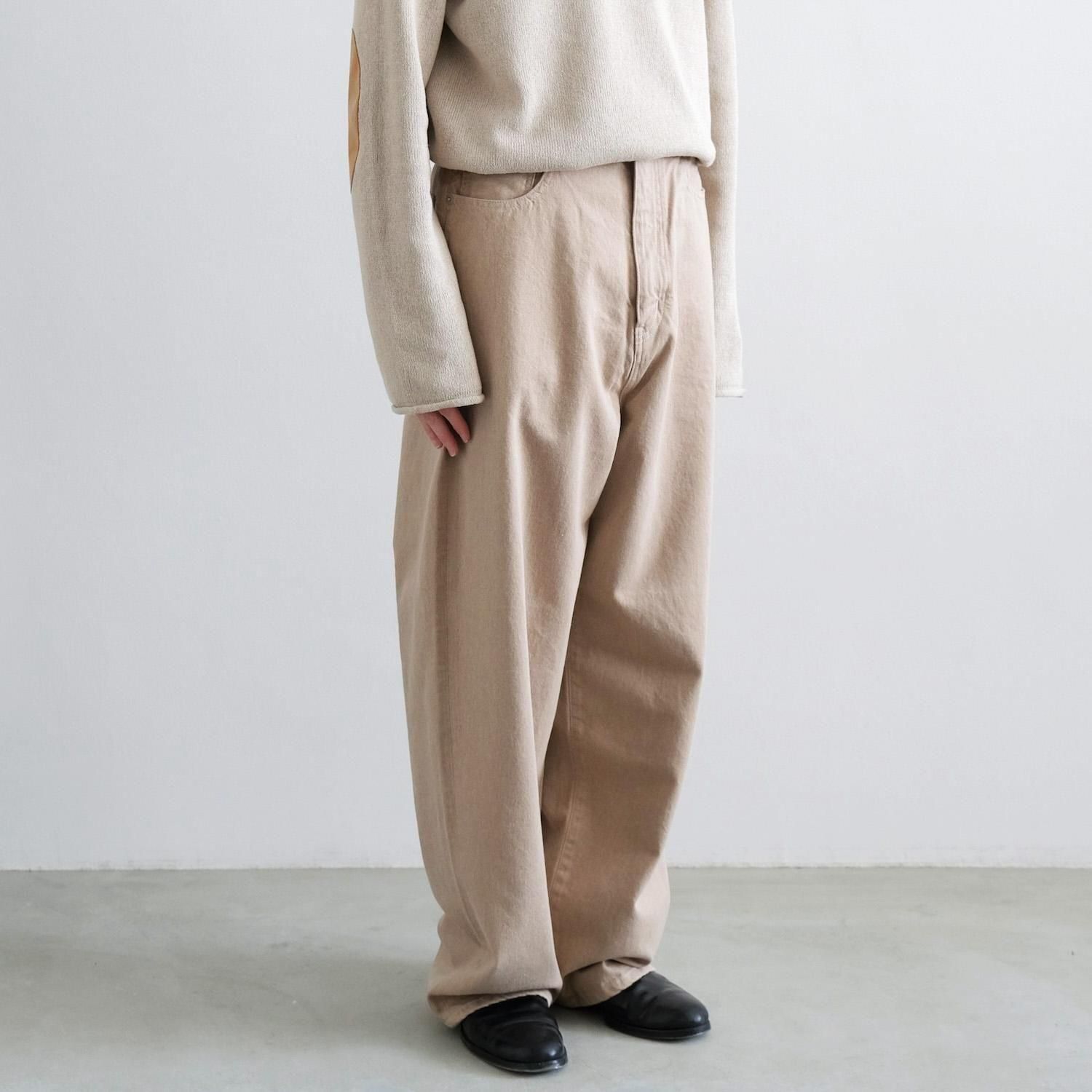未使用 定価2.2万 WORKWARE HC UNISEX FLEECE BALLOON PANTS #556 BEIGE L ベージュ フリースバルーンパンツ 極厚 ワークウェア B Frizmworks TWILL BALLOON PANTS - BEIGE - The Great Divide