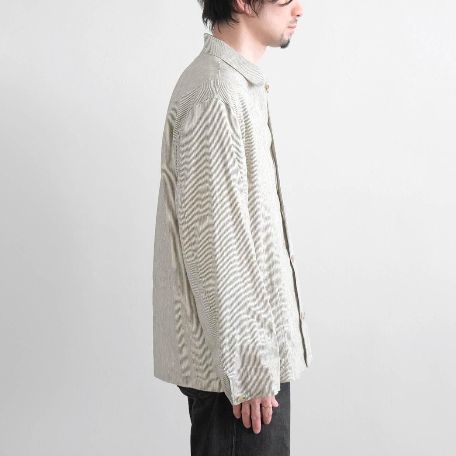＜H＞WHITE PIGMENT COVER ALL/カバーオール ホワイト フォックスヘッド クラシック シャツ | Maison Kitsuné