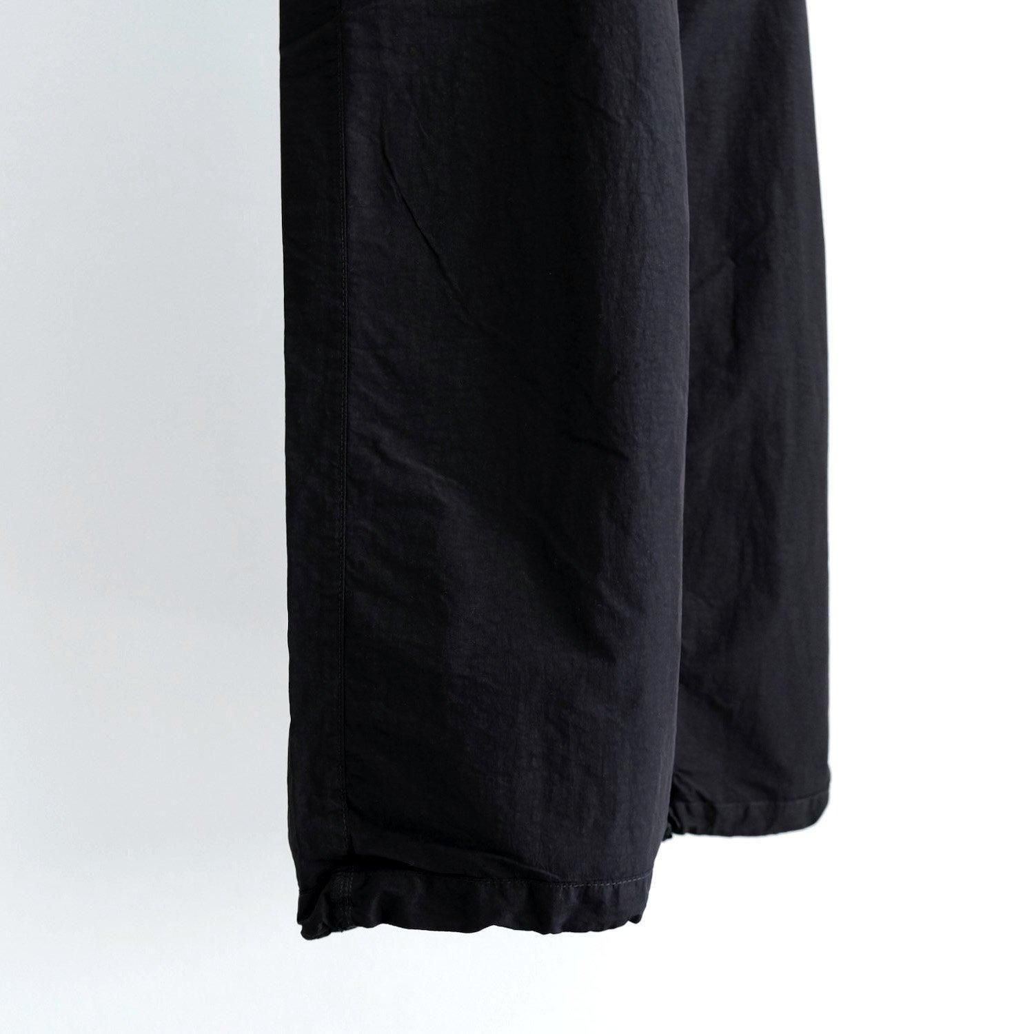 FLATT NYLON OVERSIZE PANTS [BLACK] - WUNDER 大阪 セレクト