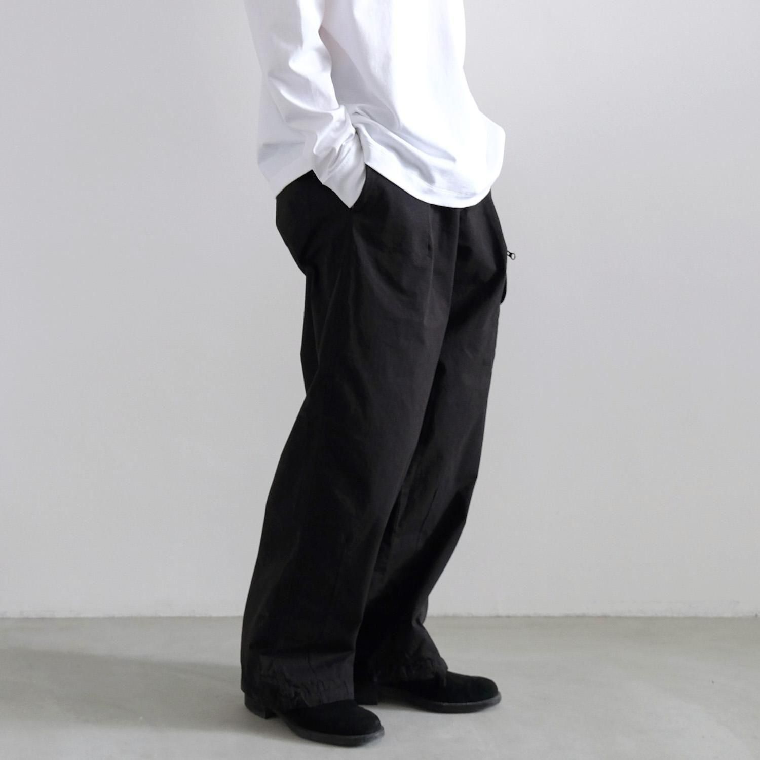 Lig. wide cargo pants✴︎美品✴︎ブラック black-wide-leg-cargo-pants-