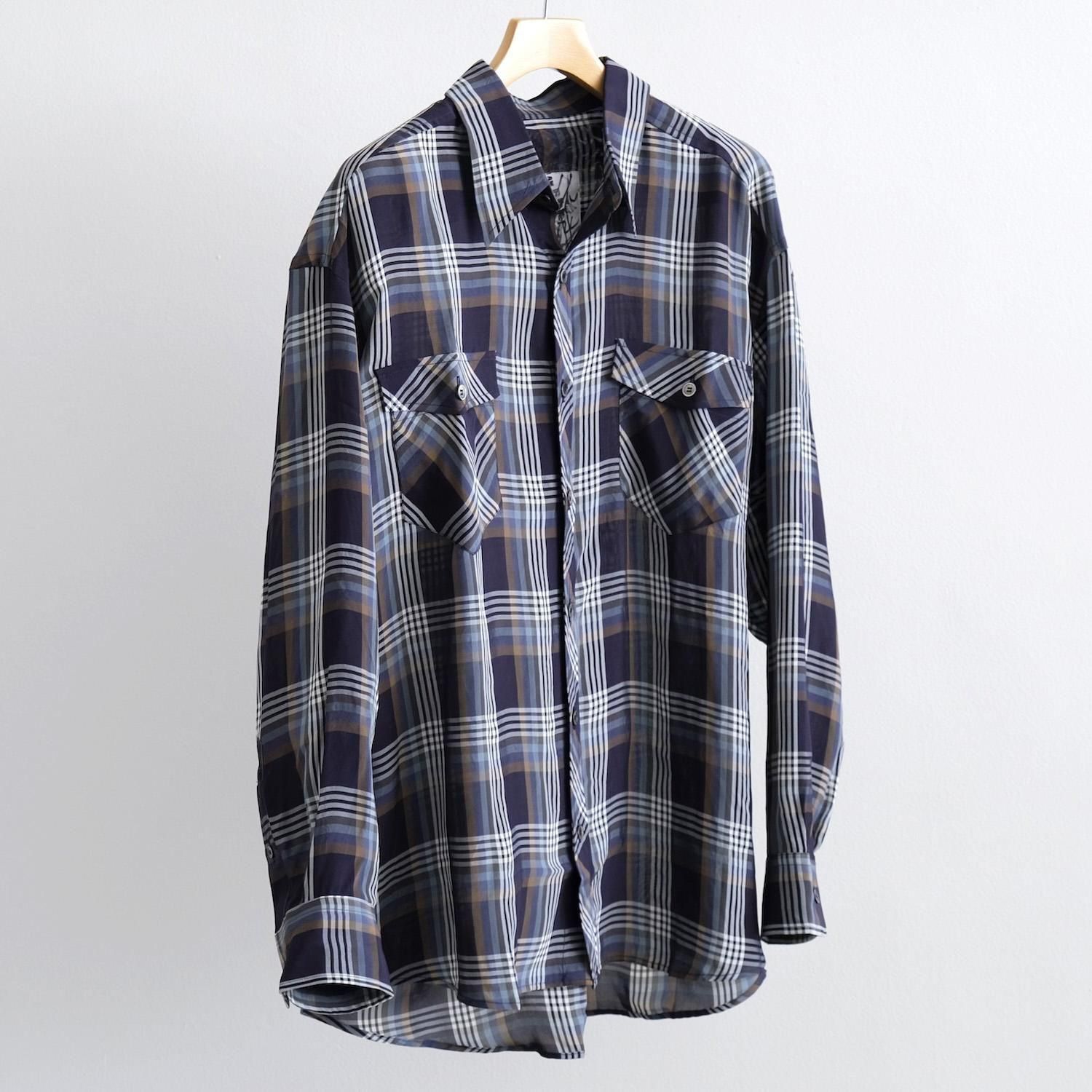 FLAP POCKET WORK SHIRTS [NAVY CHECK]