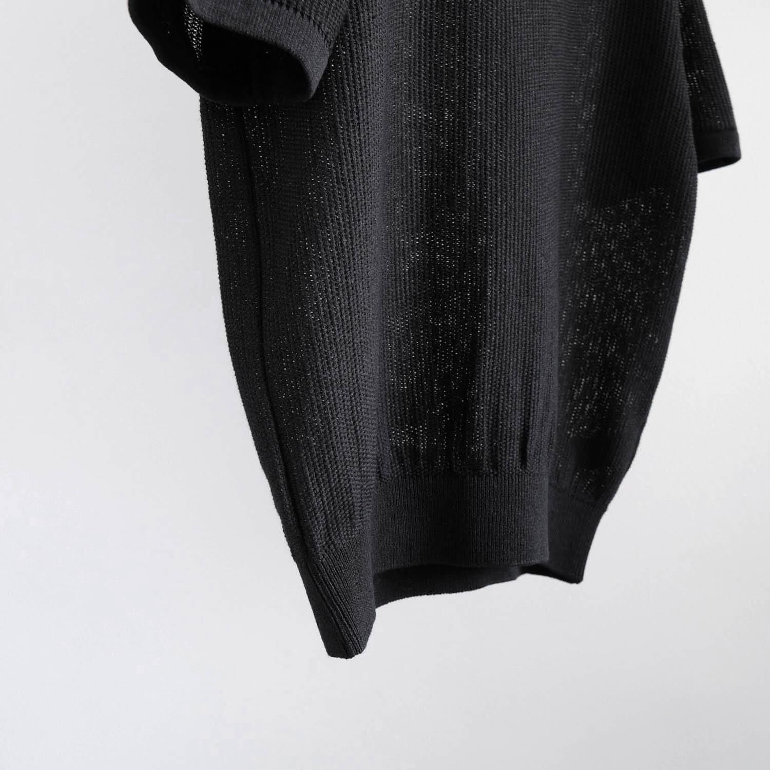 OX SUMMER KNIT CREW NECK S/S [BLACK] - WUNDER 大阪 セレクト