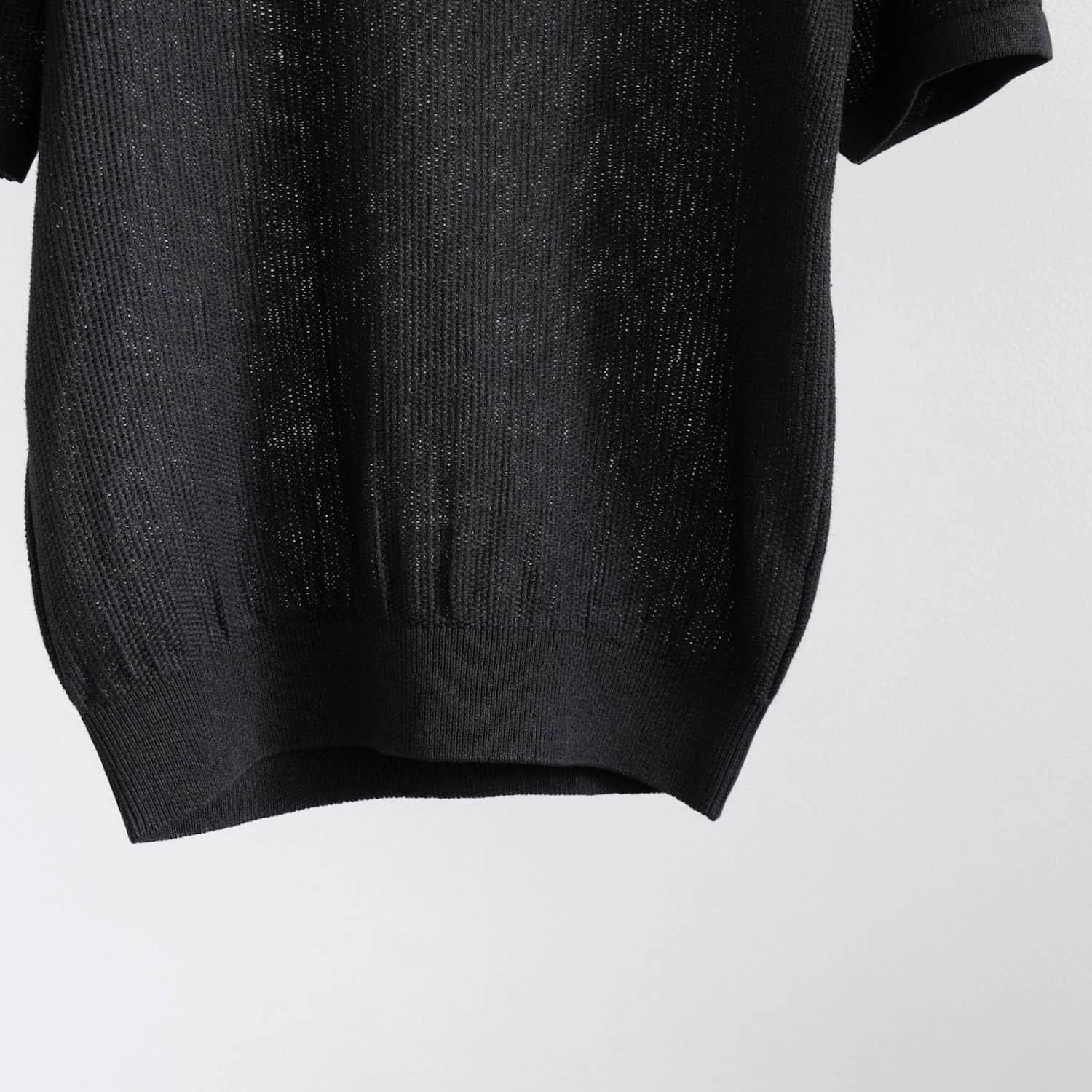 OX SUMMER KNIT CREW NECK S/S [BLACK] - WUNDER 大阪 セレクト