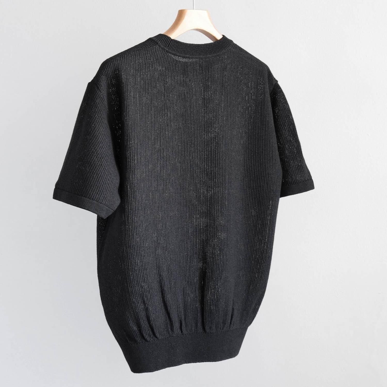 OX SUMMER KNIT CREW NECK S/S [BLACK] - WUNDER 大阪 セレクト