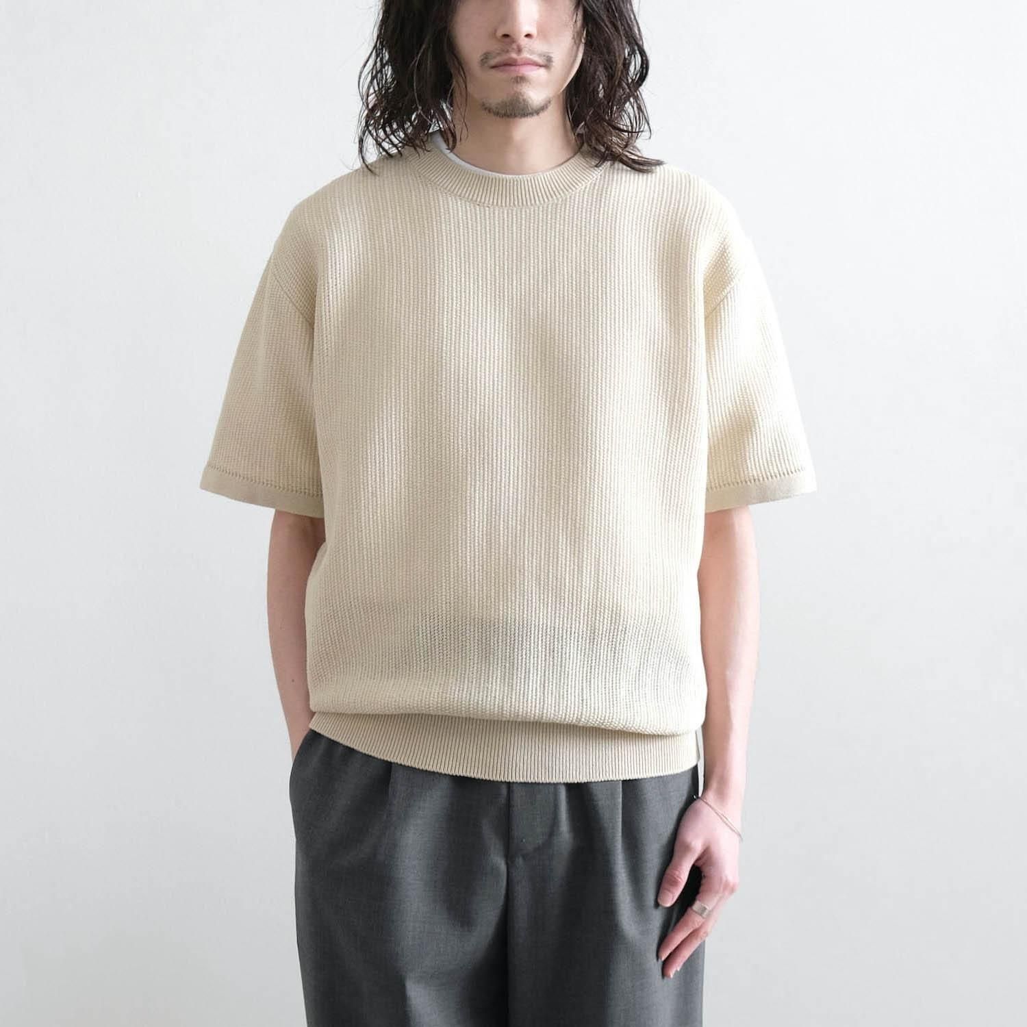 OX SUMMER KNIT CREW NECK S/S [IVORY] - WUNDER 大阪 セレクト