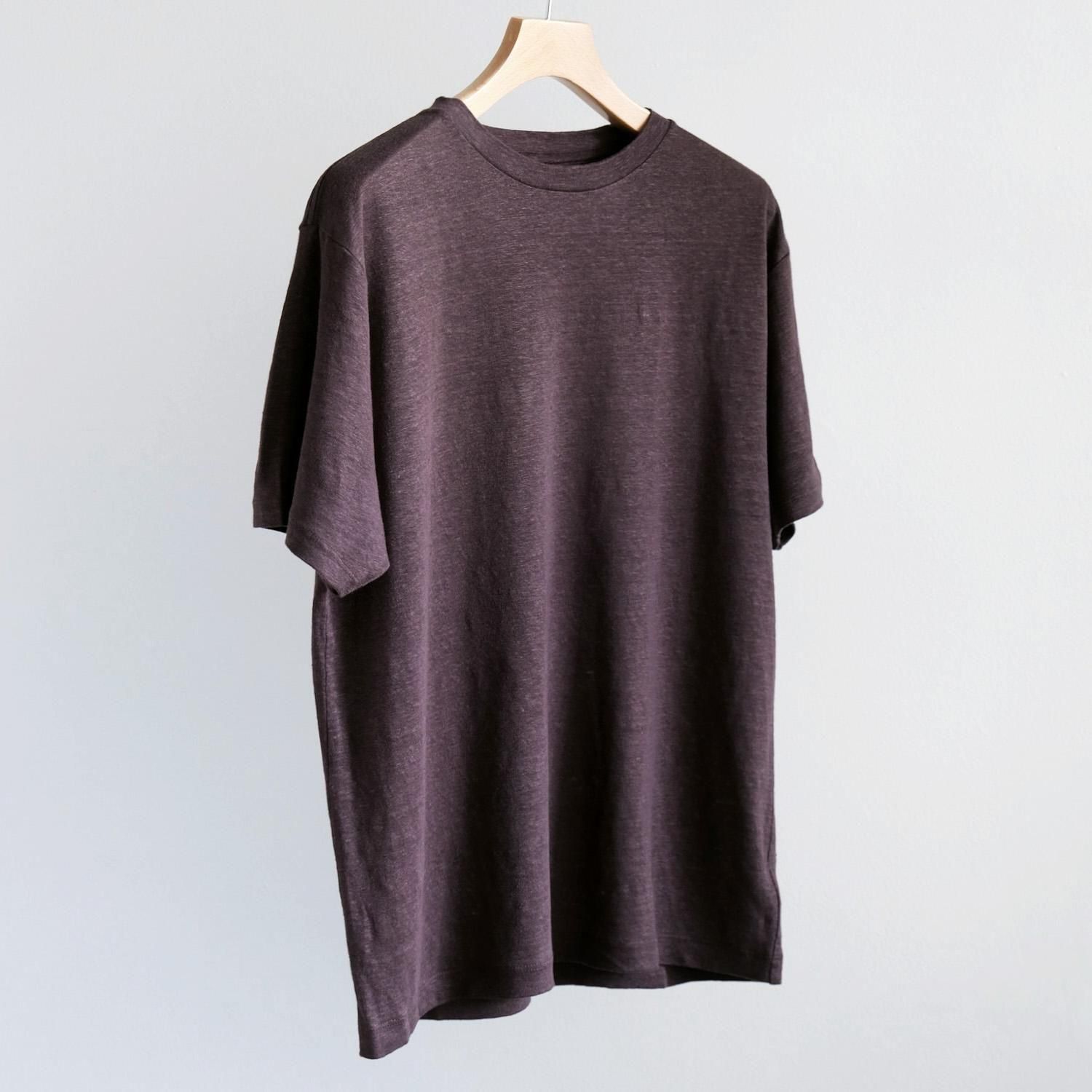 NORMANDY LINEN T-SHIRT [DARK BROWN]