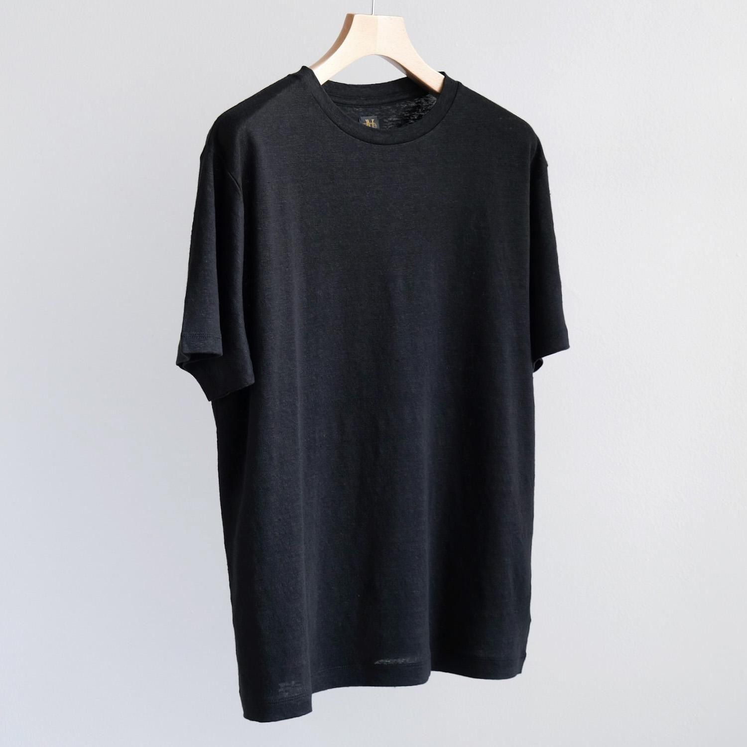 NORMANDY LINEN T-SHIRT [BLACK]